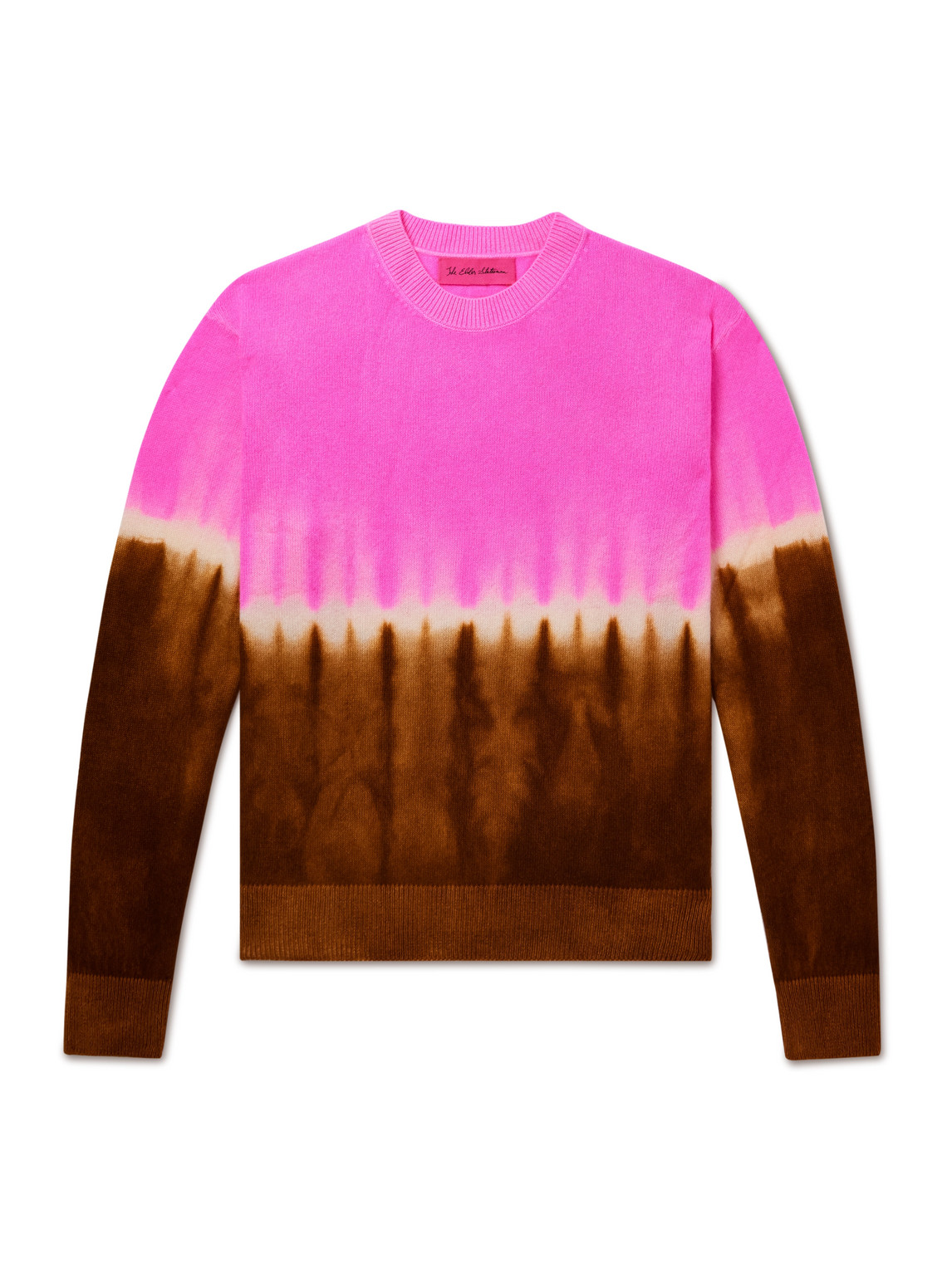 The Elder Statesman Tranquility Tie-dyed Cashmere Jumper In Pink