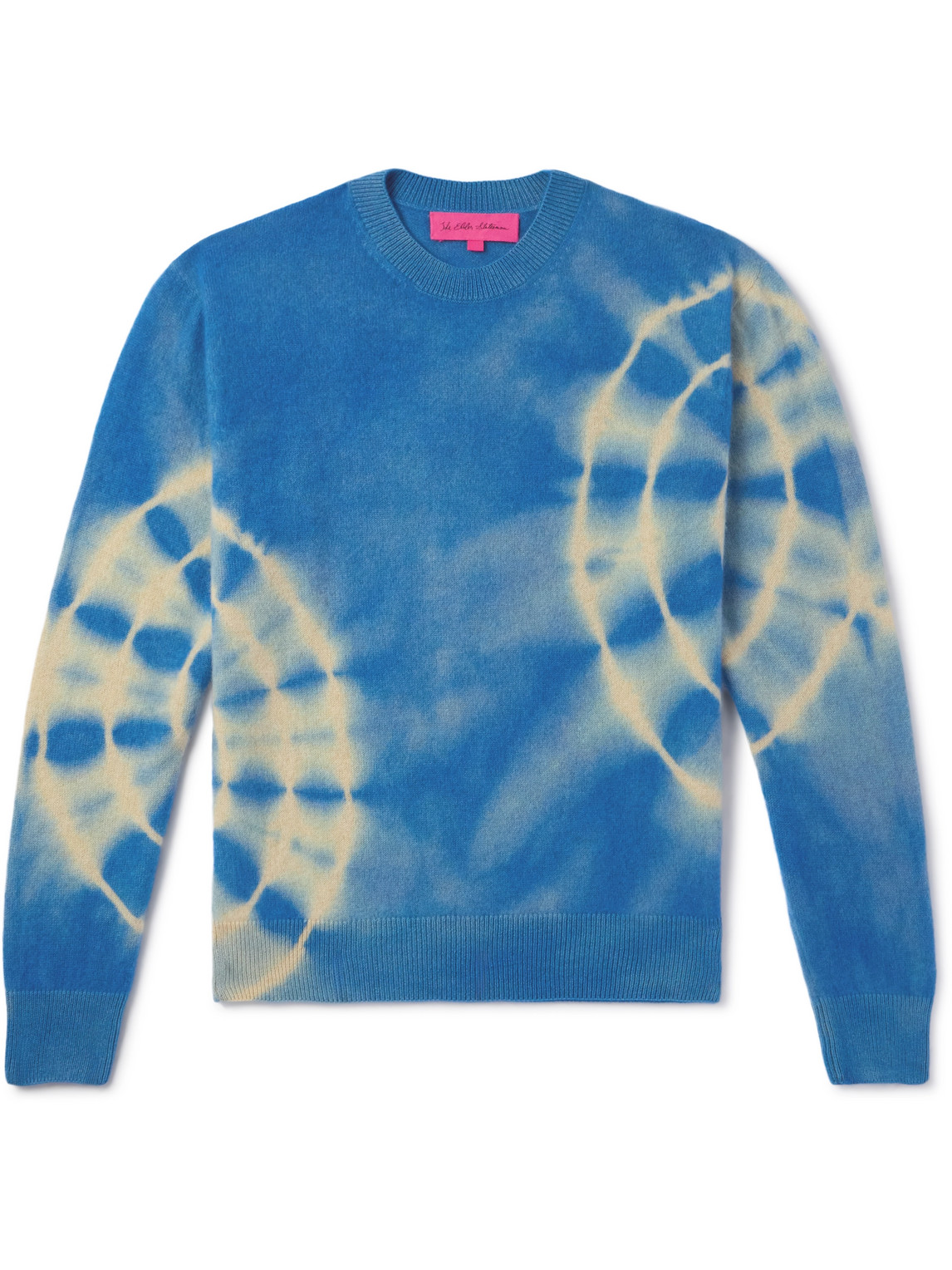 The Elder Statesman Spiral City Tranquility Tie-dyed Cashmere Sweater In Blue