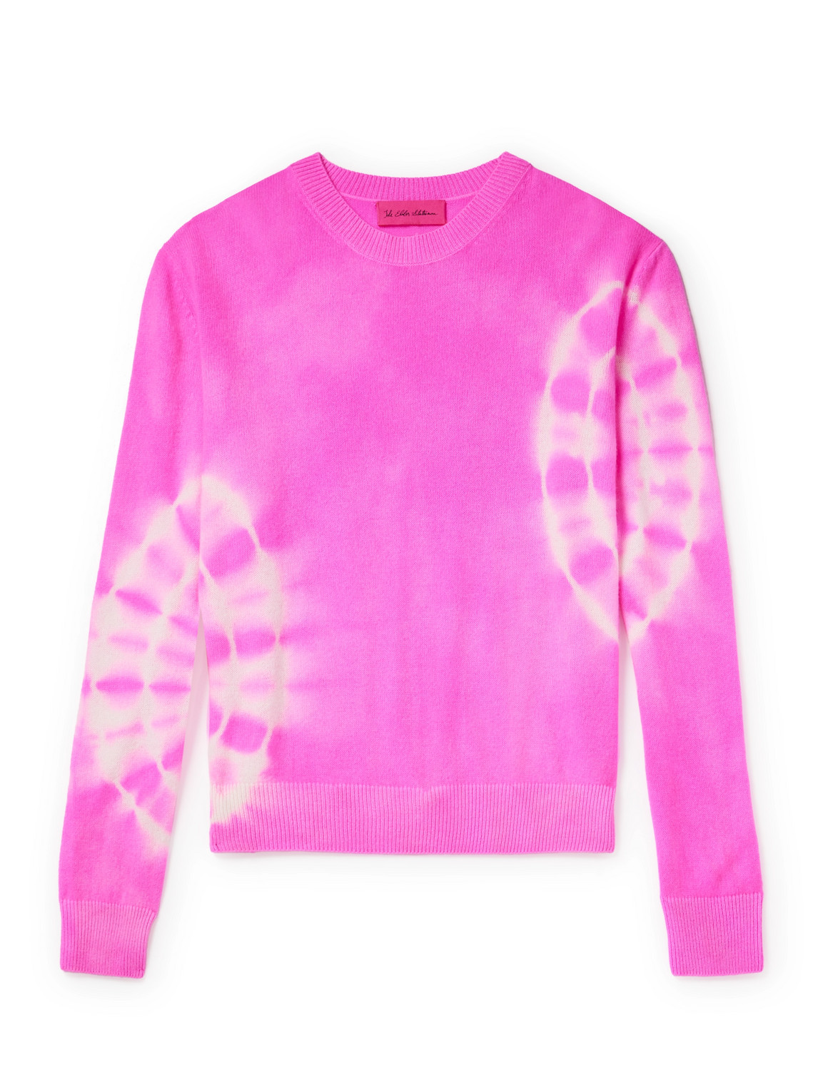 The Elder Statesman Spiralcity Tranquility Tie-dyed Cashmere Sweater In Pink