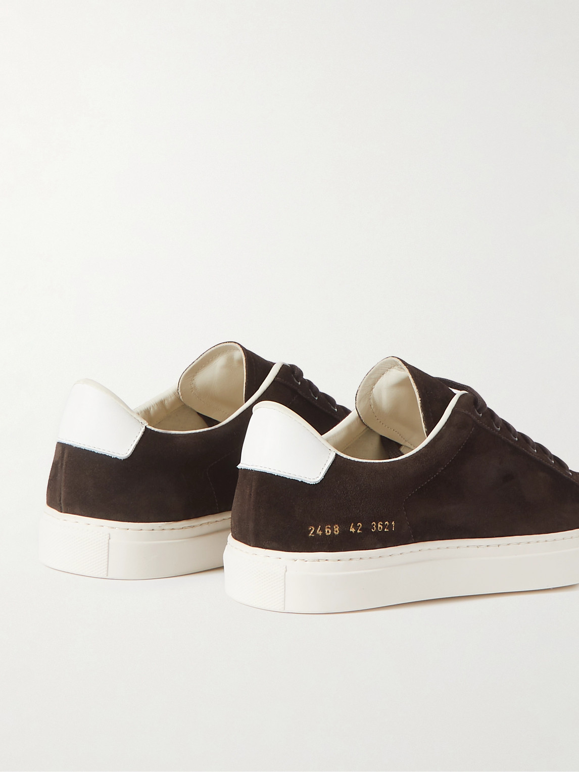 Common Projects Retro Classic Leather-trimmed Waxed-suede Sneakers In Brown