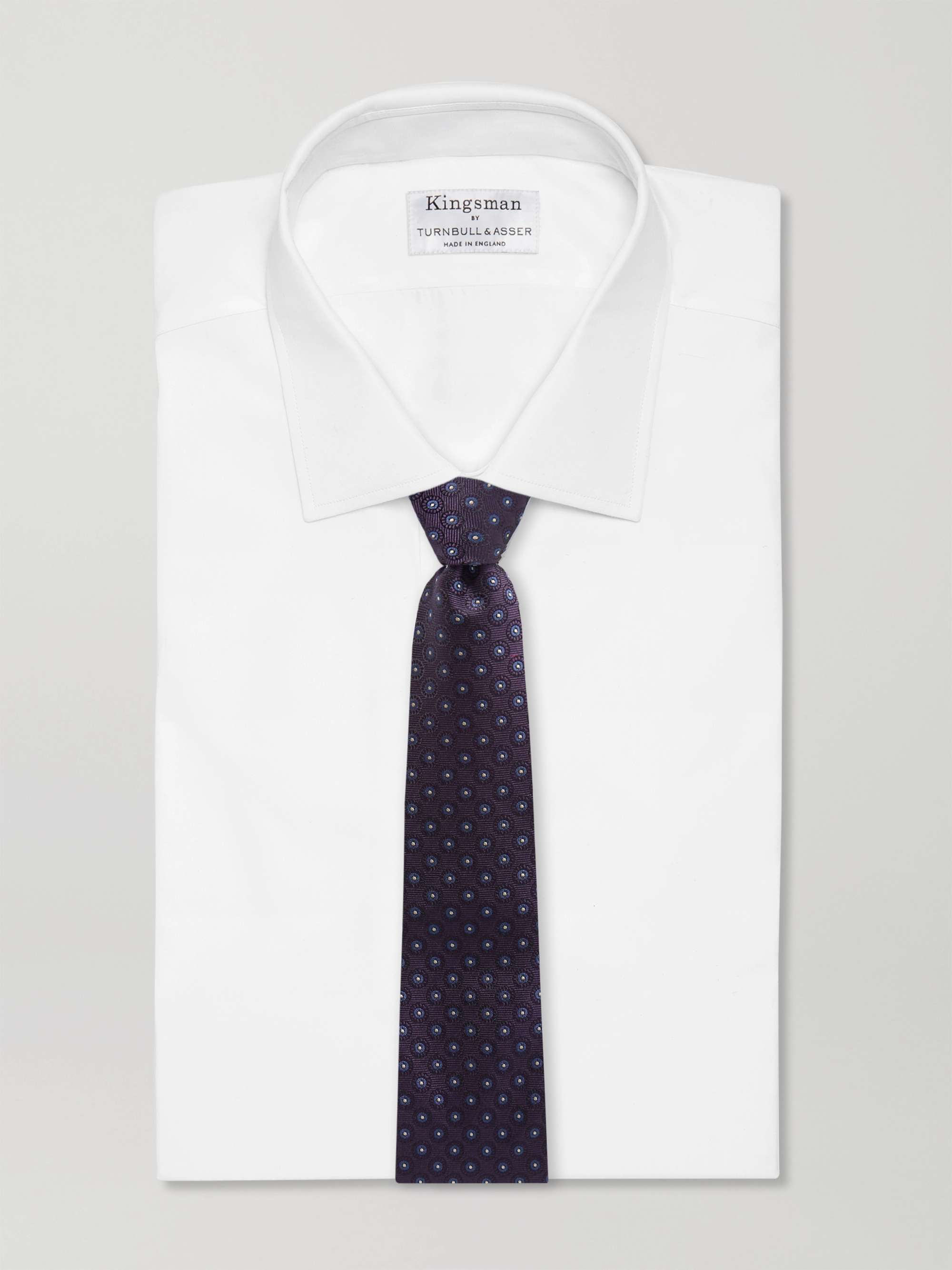 Dobby Silk Tie in Brown
