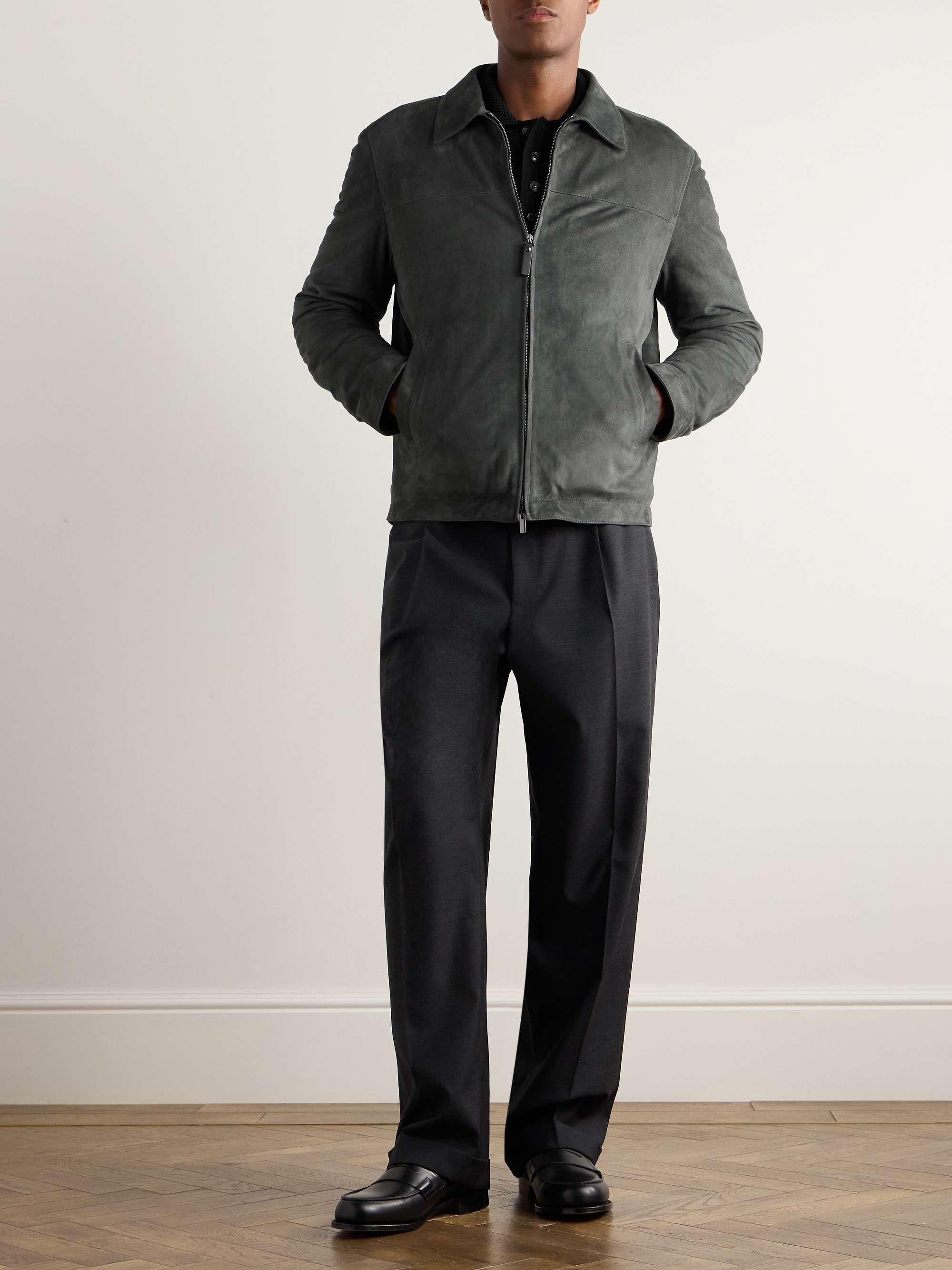 Canali suede jacket store
