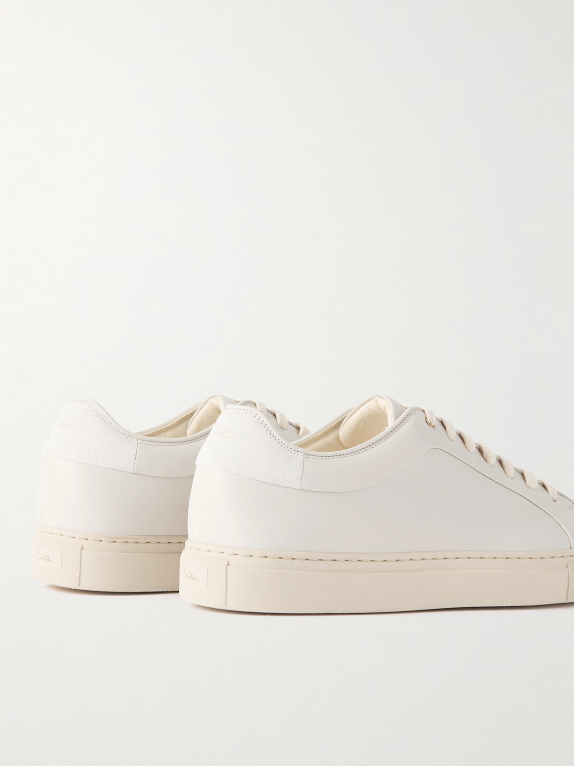 Shop Paul Smith Basso Lux Suede-trimmed Leather Sneakers In Neutrals