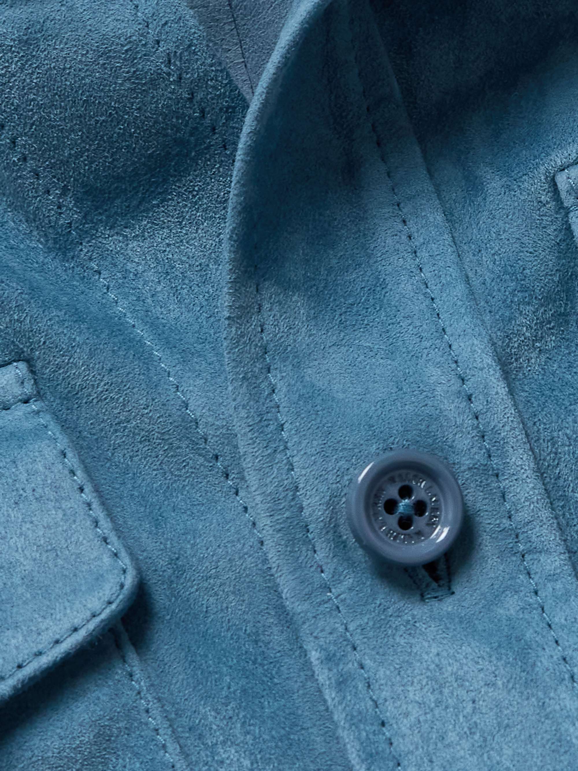 RALPH LAUREN PURPLE LABEL Barron Suede Shirt Jacket