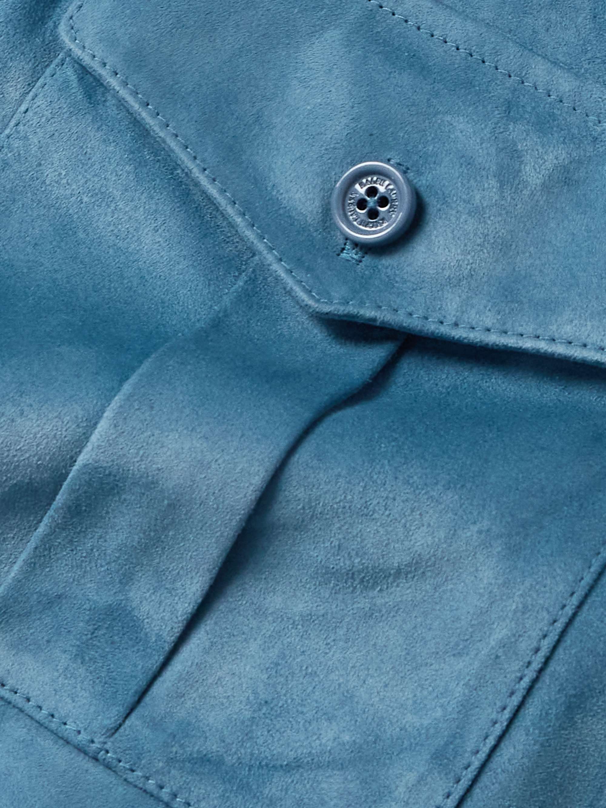 RALPH LAUREN PURPLE LABEL Barron Suede Shirt Jacket