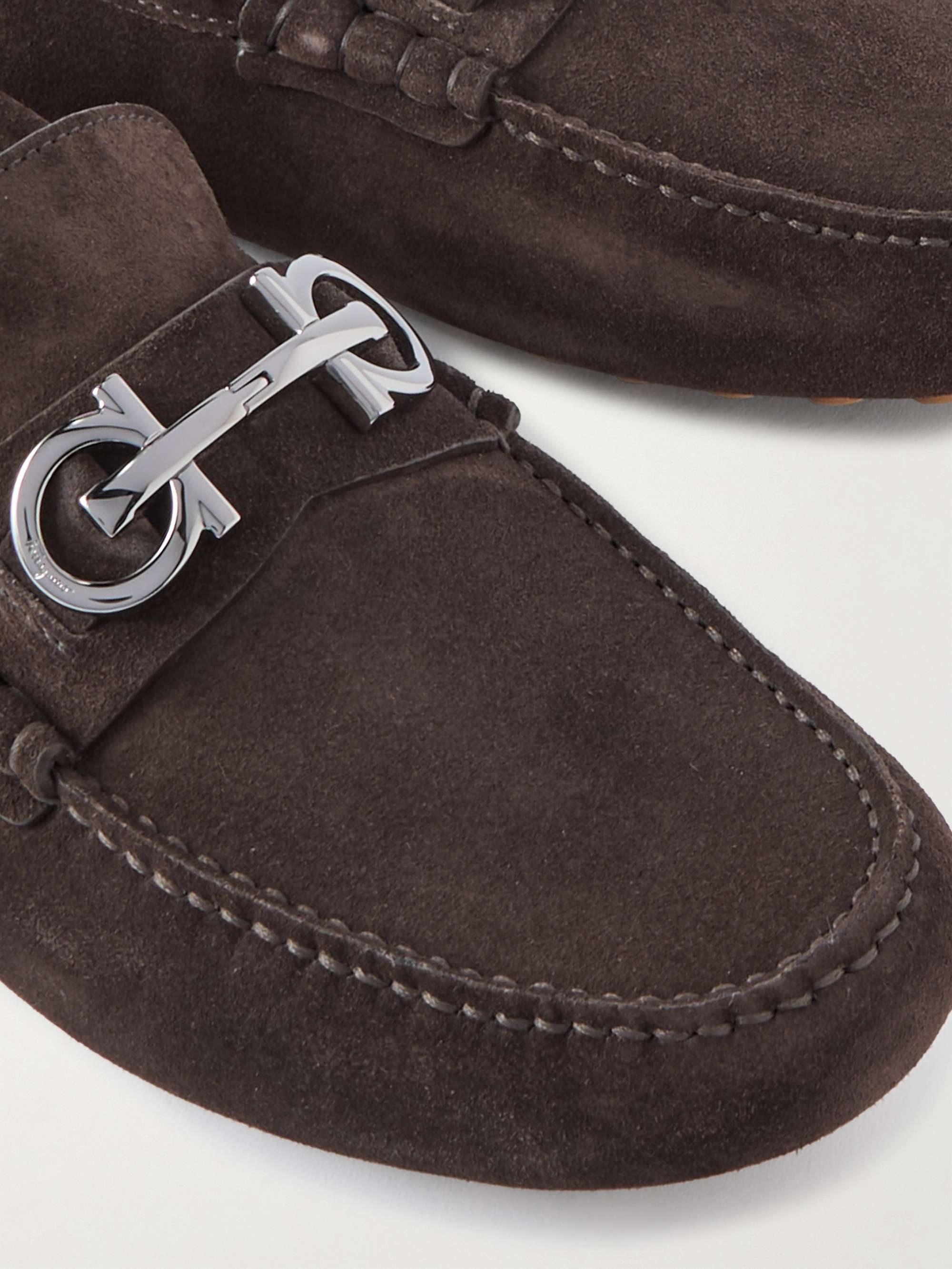 FERRAGAMO Grazioso Full-Grain Leather Driving Shoes