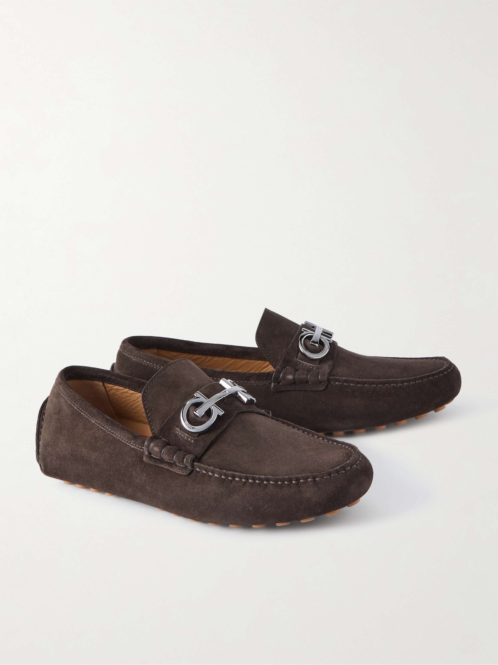FERRAGAMO Grazioso Full-Grain Leather Driving Shoes
