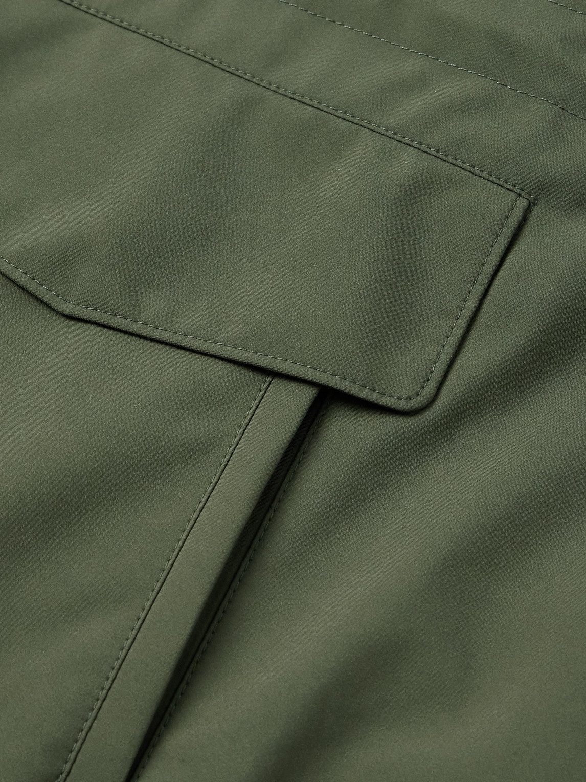 Loro Piana Traveller Windmate Storm System® Shell Hooded Field Jacket In Green