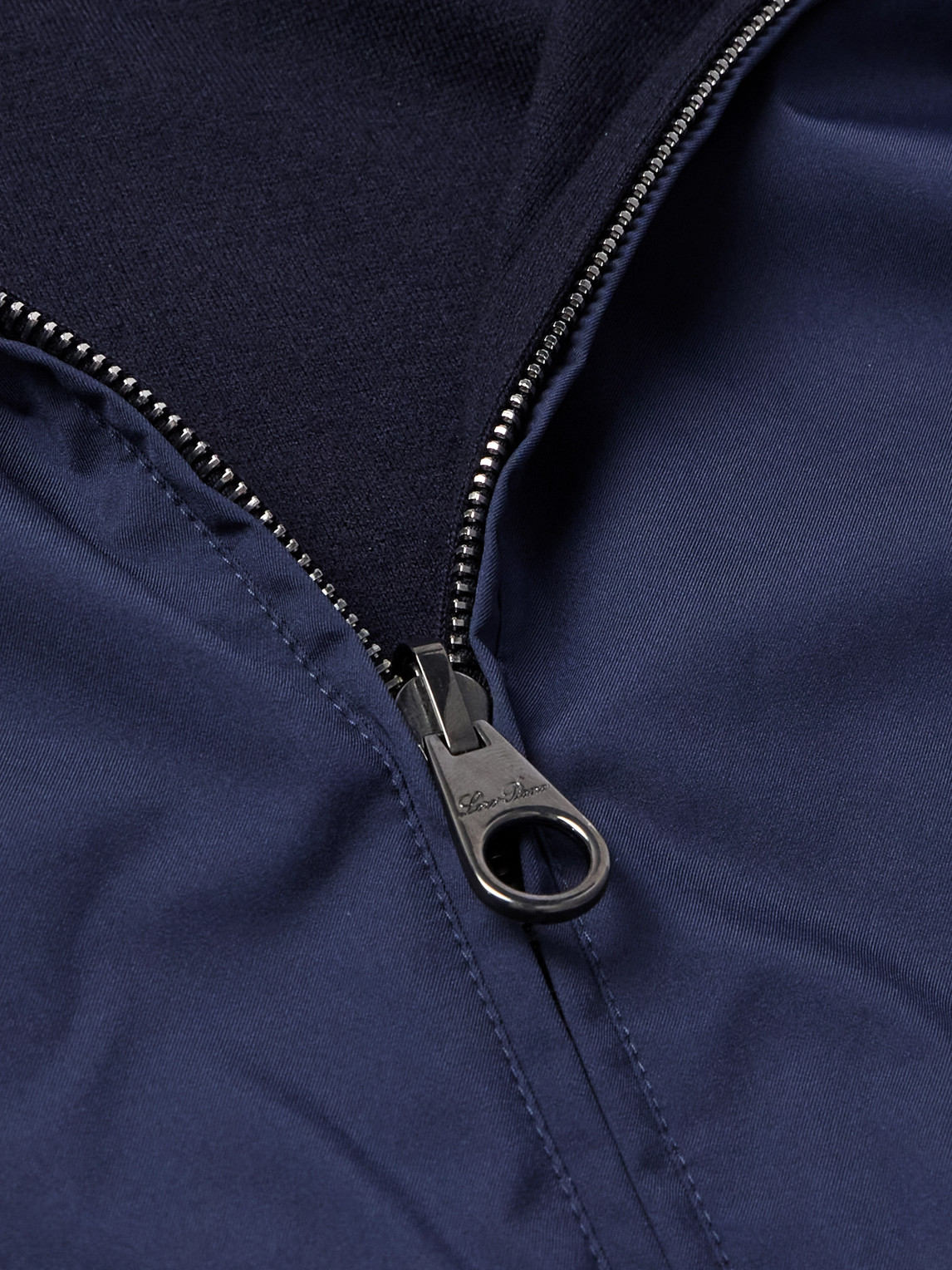 Loro Piana Reversible Storm System® And Cashmere Zip-up Hooded Jacket In Blue