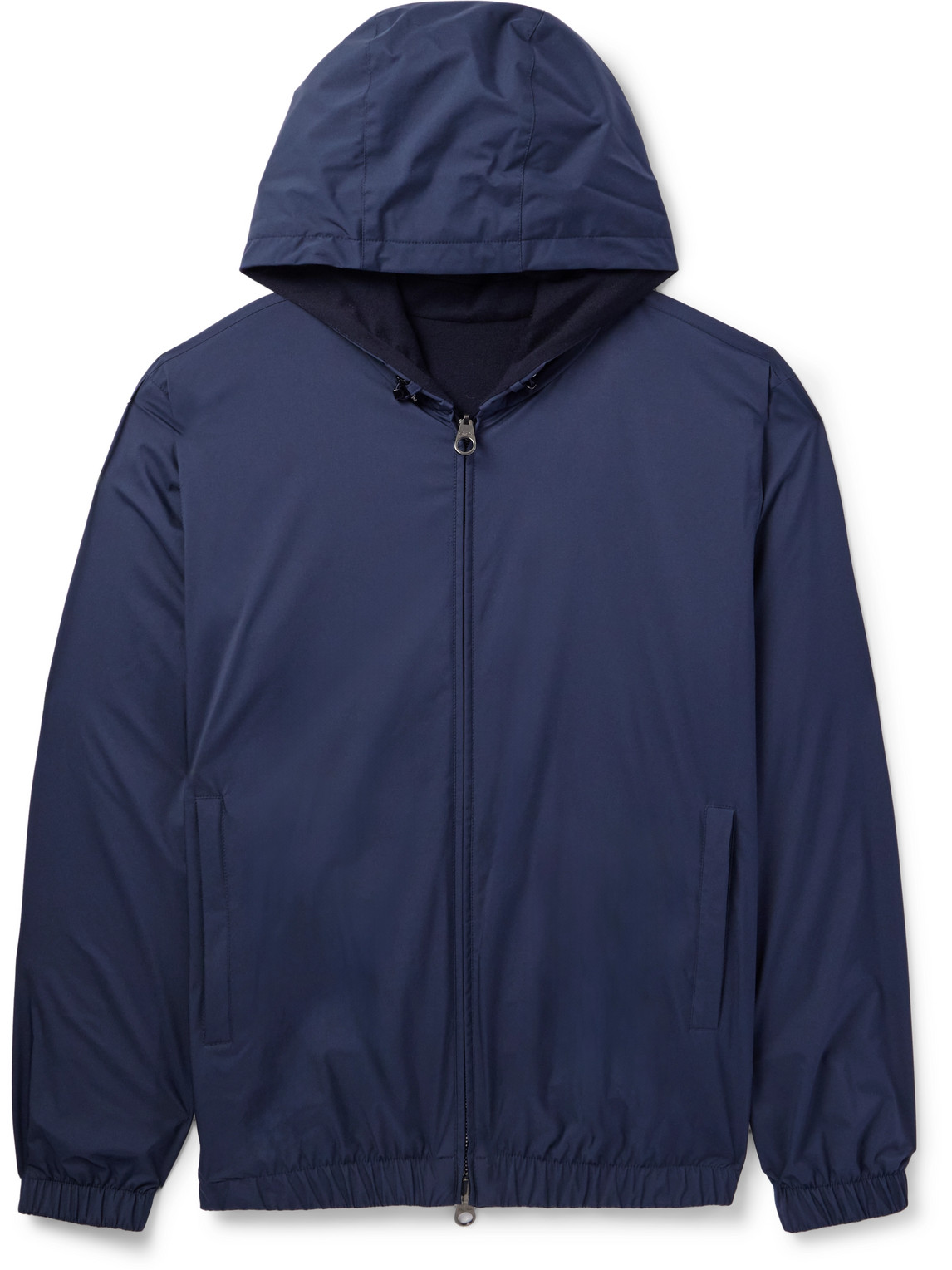 Loro Piana Reversible Storm System® And Cashmere Zip-up Hooded Jacket In Blue
