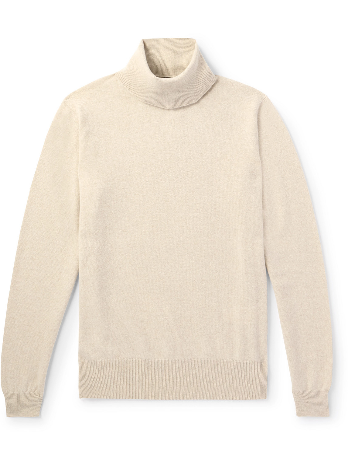 Loro Piana Slim-fit Baby Cashmere Rollneck Sweater In Neutrals