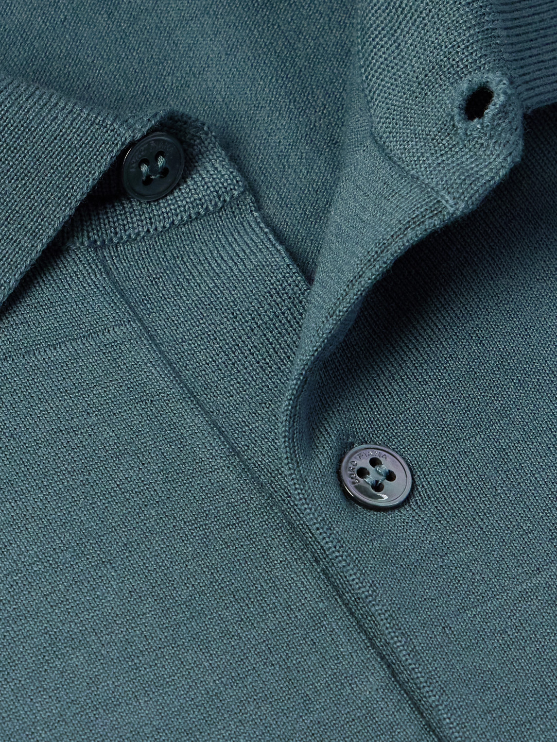 Loro Piana Wish® Wool Polo Shirt In Blue