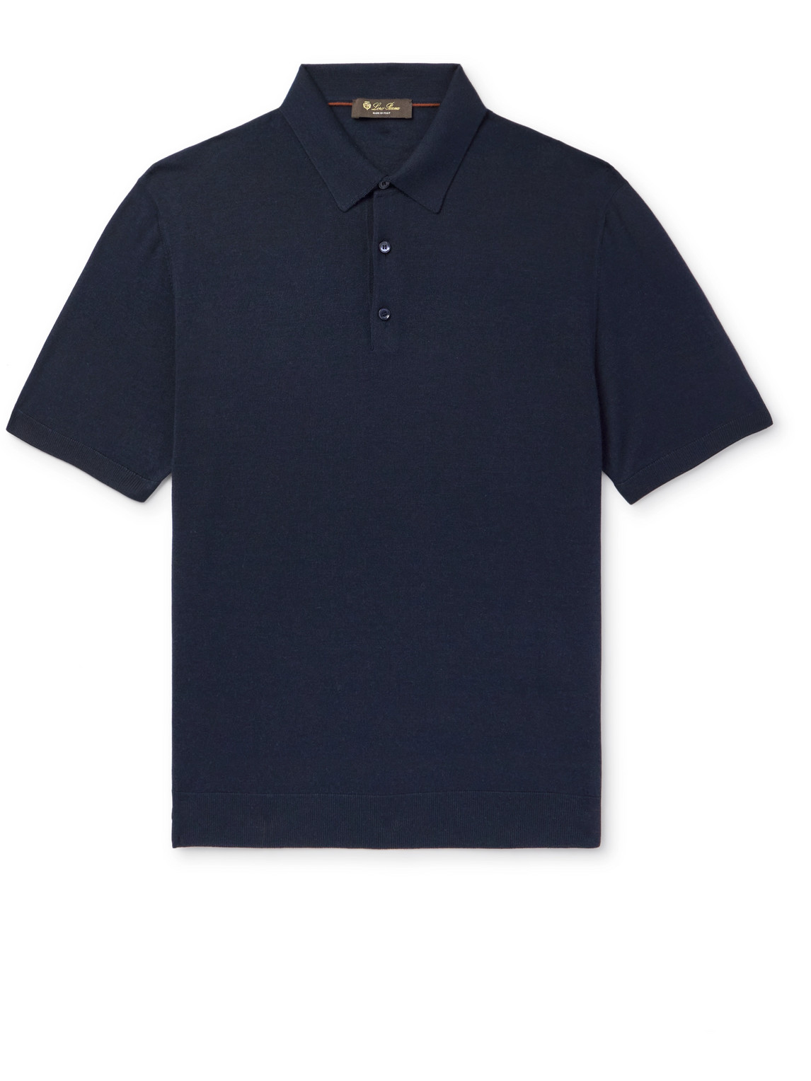 Slim-Fit Wool, Silk and Cashmere-Blend Polo Shirt