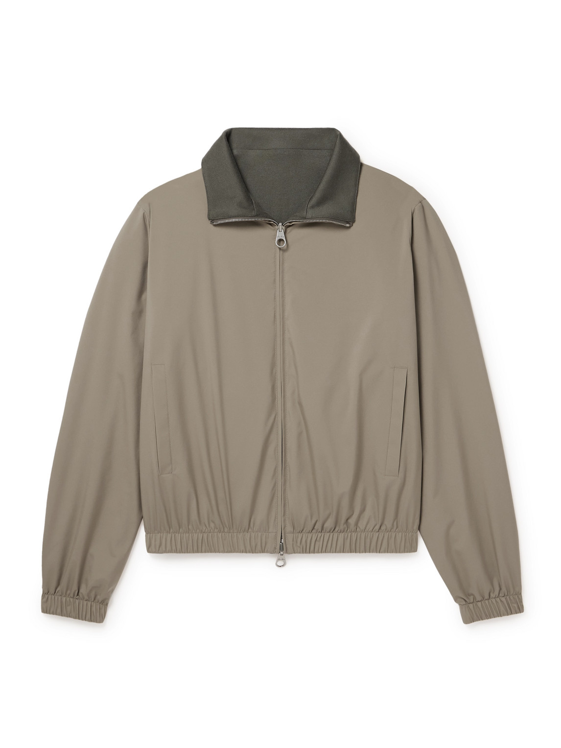 Loro Piana Reversible Windmate® Storm System® Shell And Cashmere Bomber Jacket In Brown