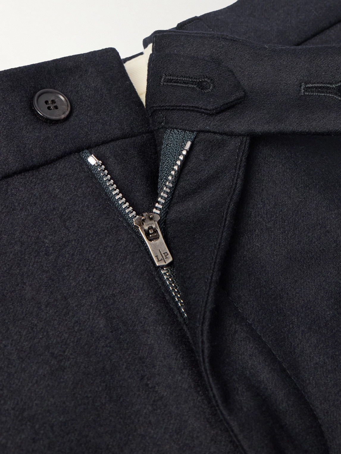 Loro Piana Carlo Straight-leg Wool And Cashmere-blend Flannel Trousers In Blue