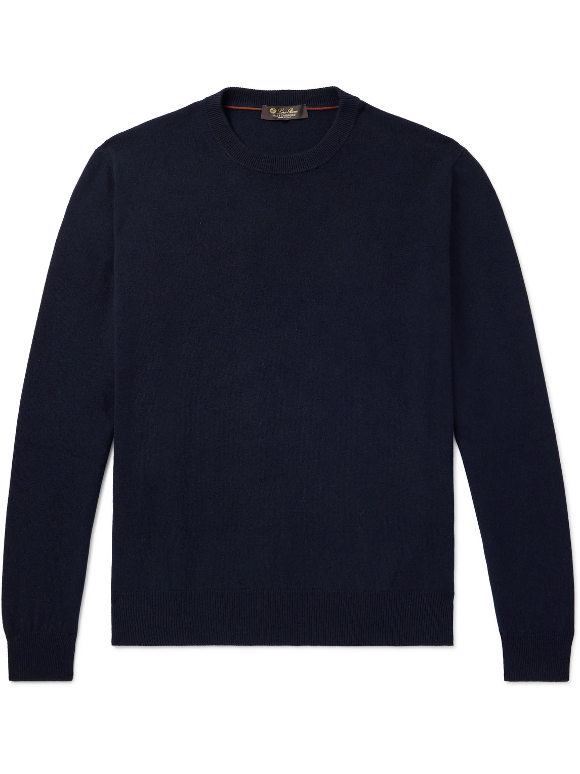 Loro Piana Slim-fit Baby Cashmere Sweater In Blue