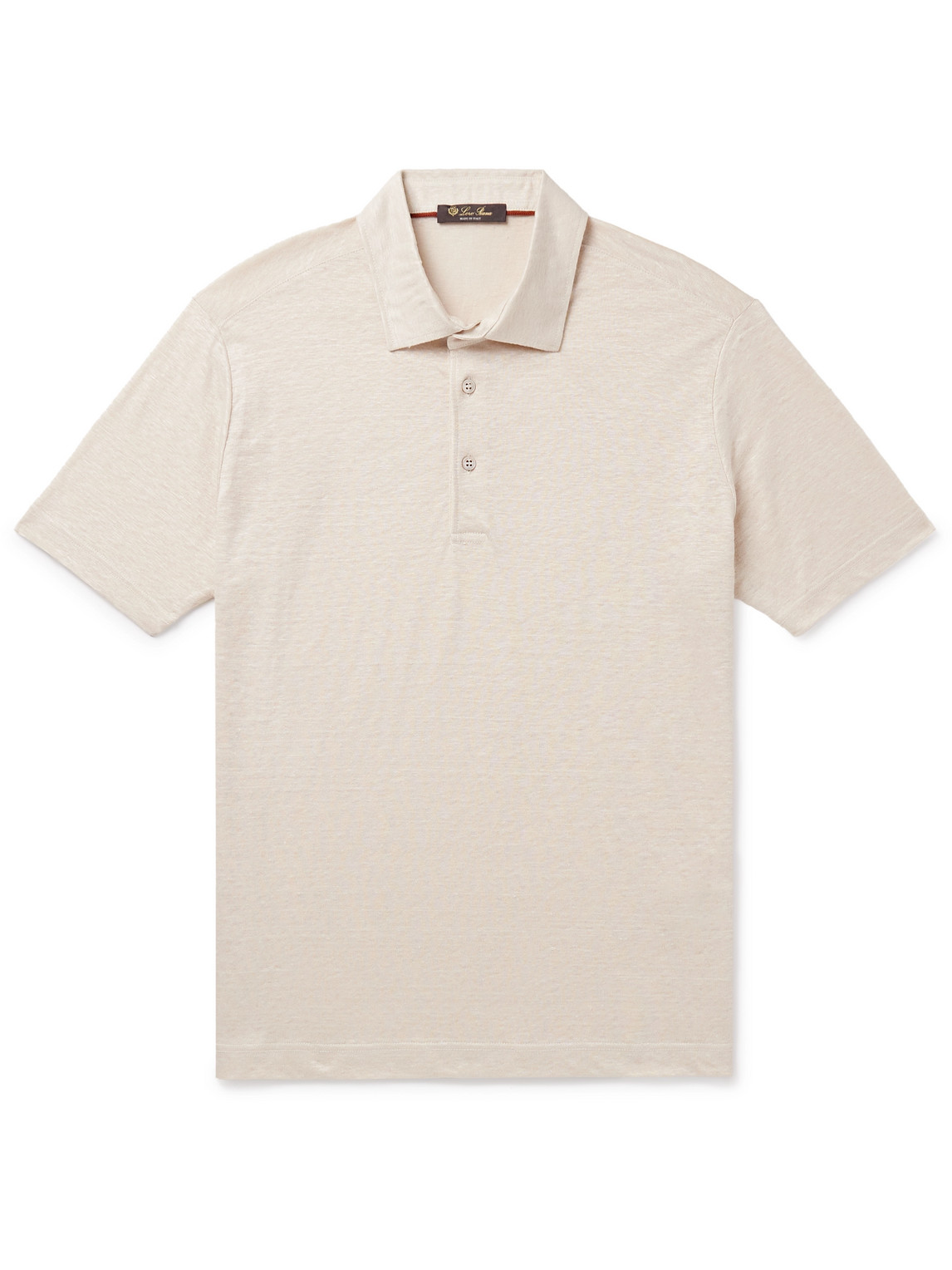 Loro Piana Linen Polo Shirt In Neutrals