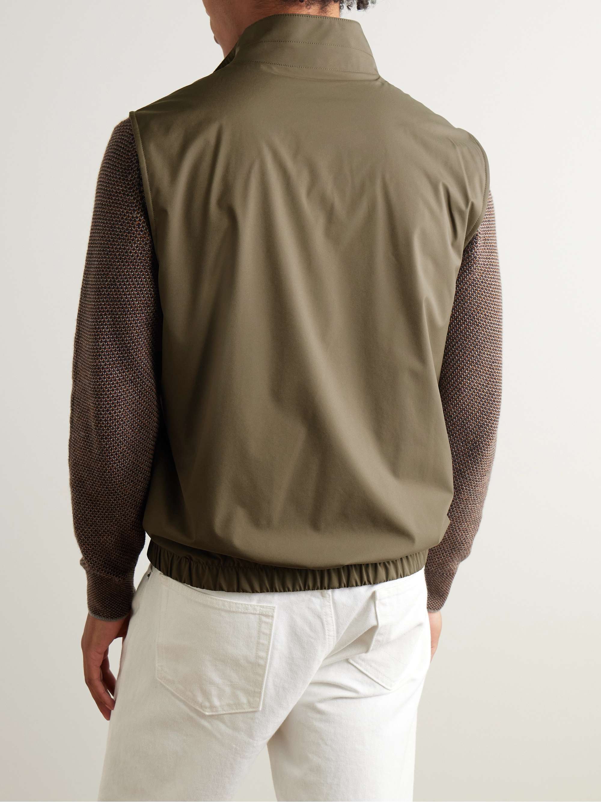 LORO PIANA Reversible Storm System Shell and Super Wish Virgin Wool Gilet