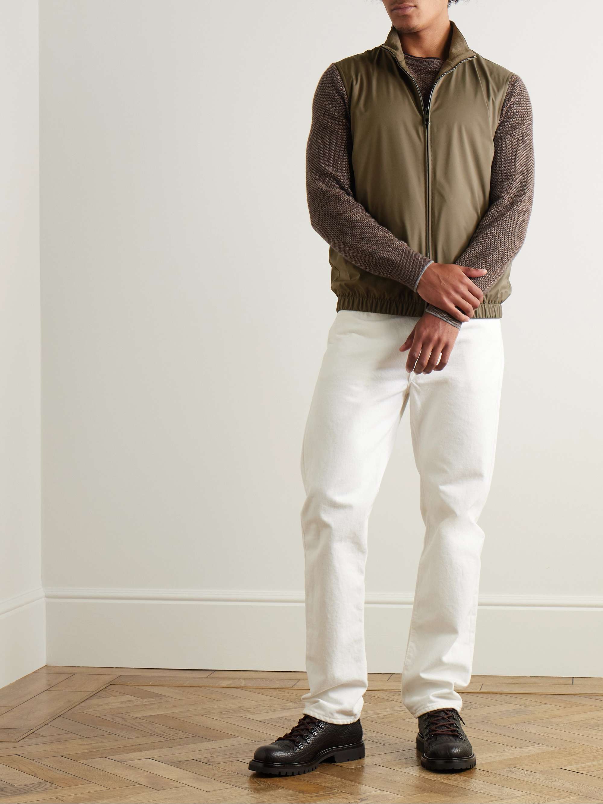 LORO PIANA Reversible Storm System Shell and Super Wish Virgin Wool Gilet