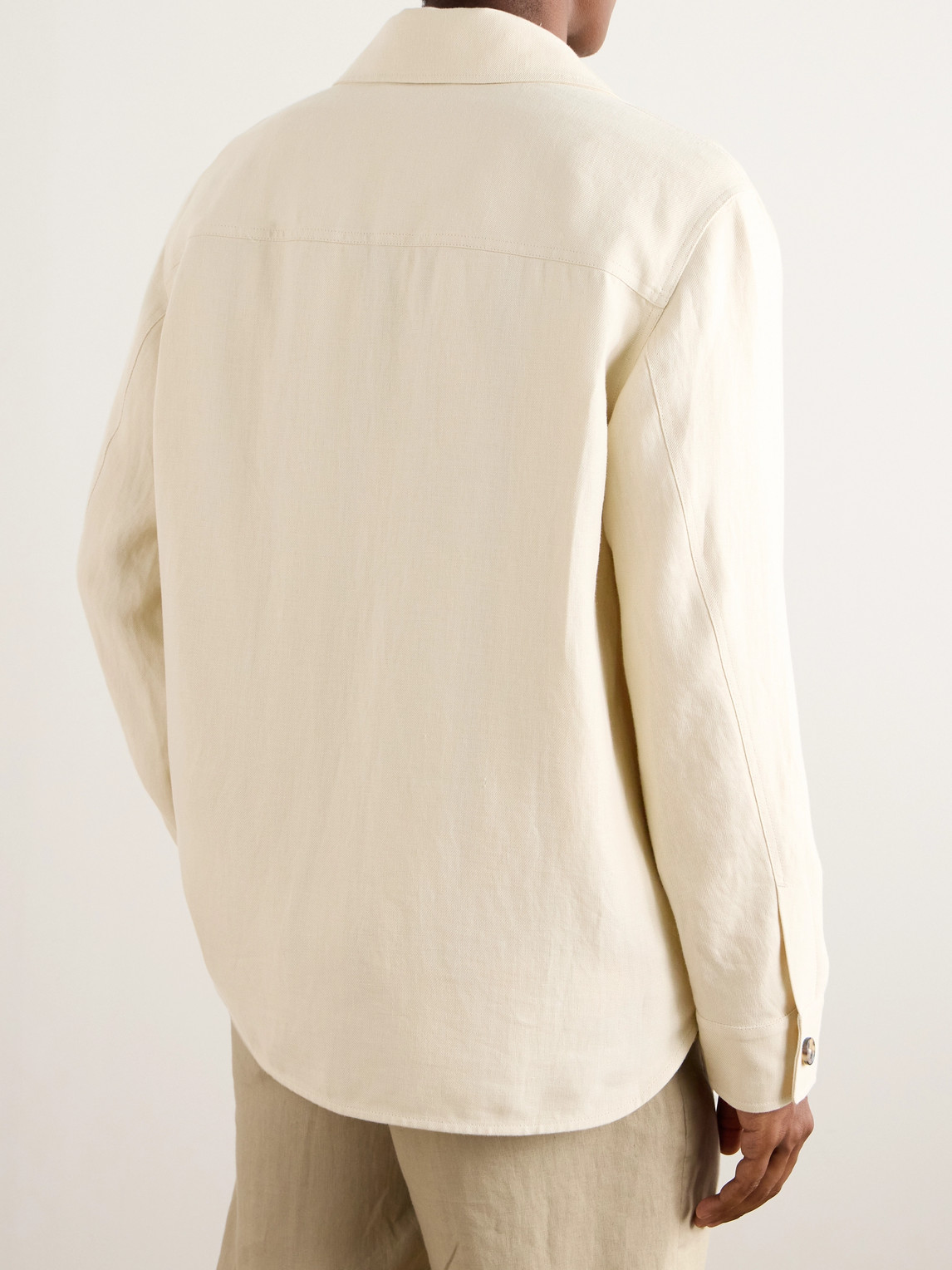 Loro Piana Evando Linen-twill Overshirt In Neutrals
