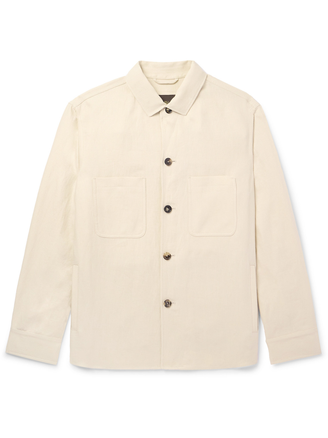 Loro Piana Evando Linen-twill Overshirt In Neutrals