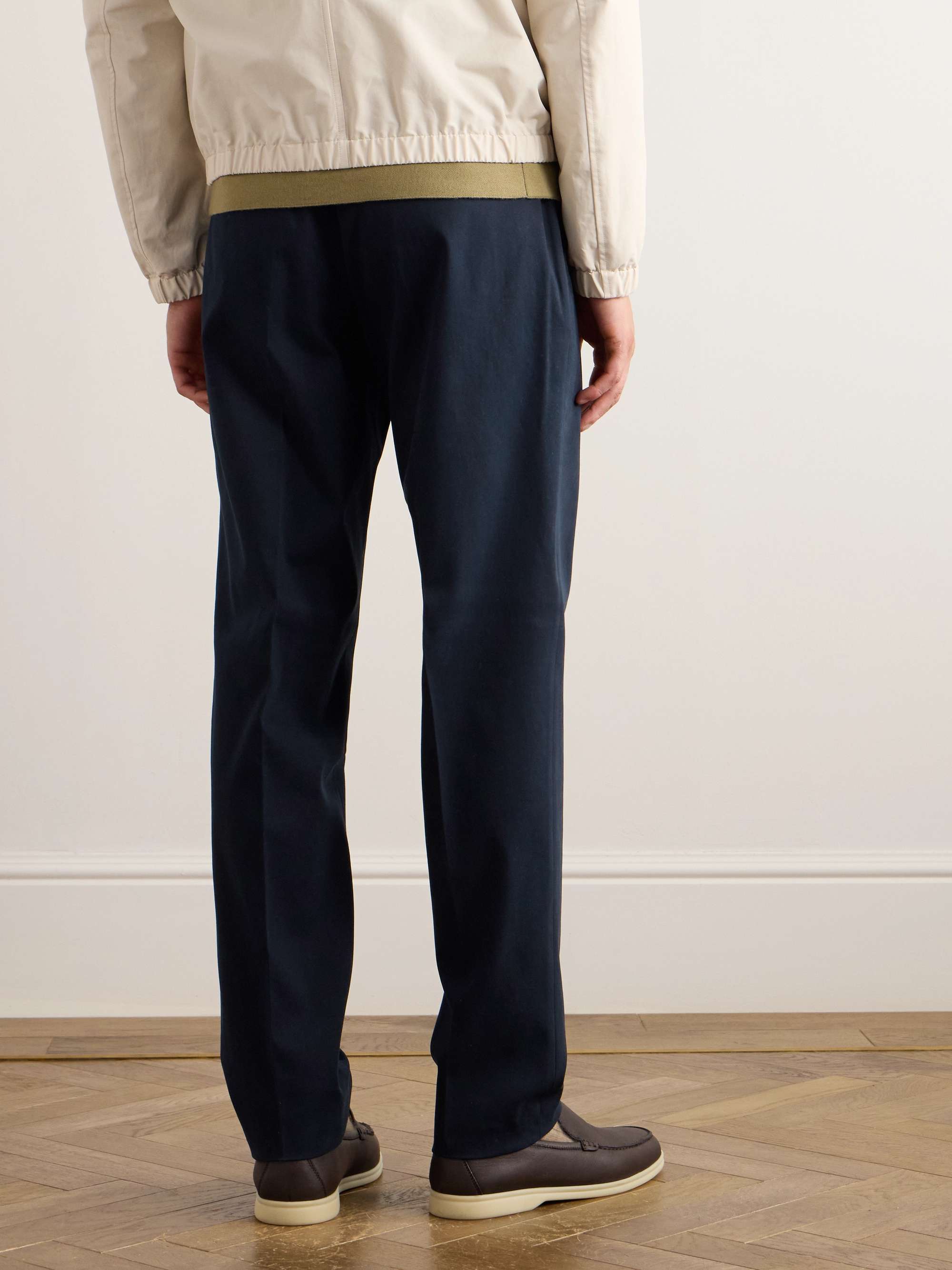 LORO PIANA Jarno Austin Straight-Leg Stretch-Cotton Twill