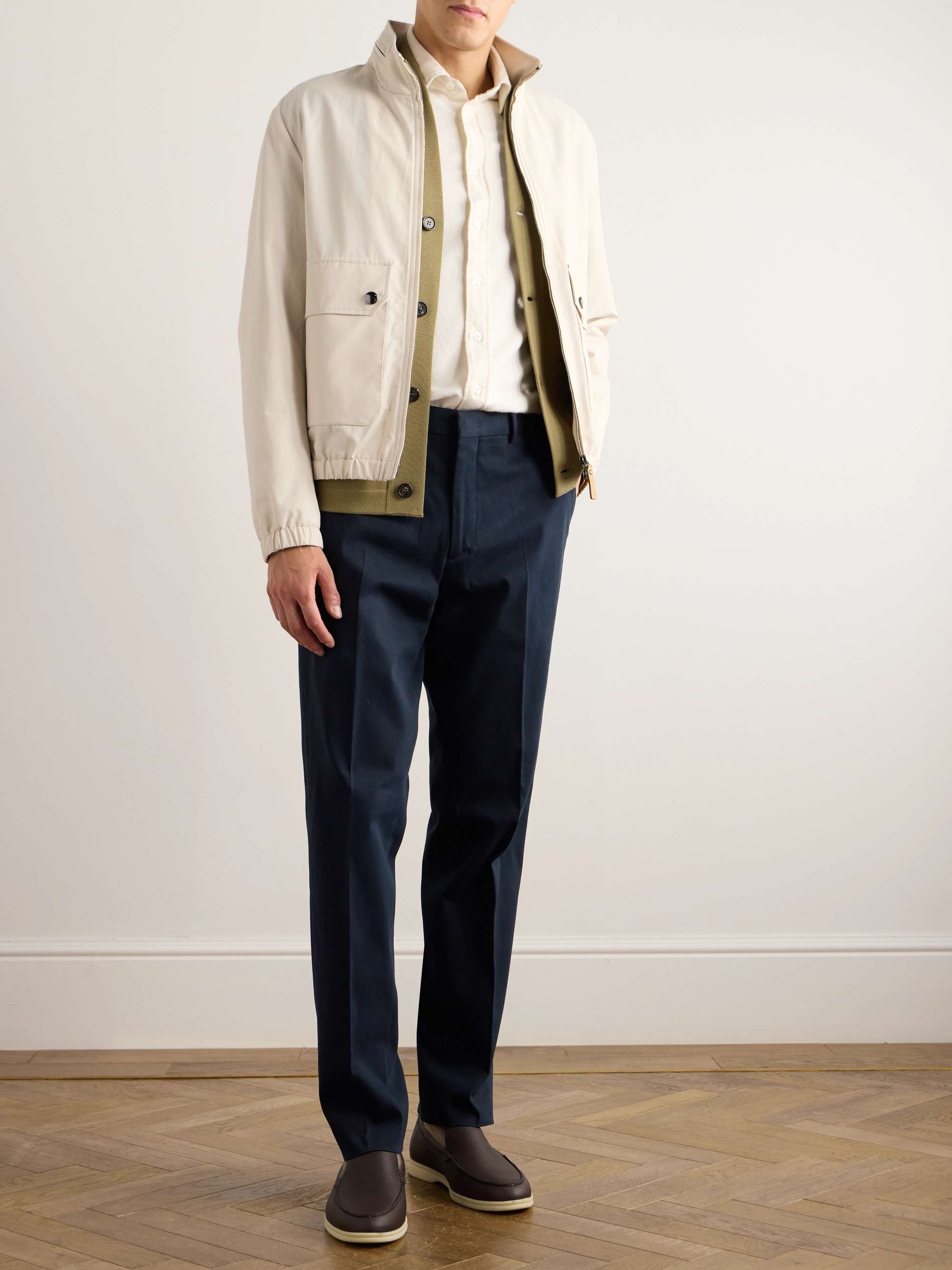 LORO PIANA Jarno Austin Straight-Leg Stretch-Cotton Twill