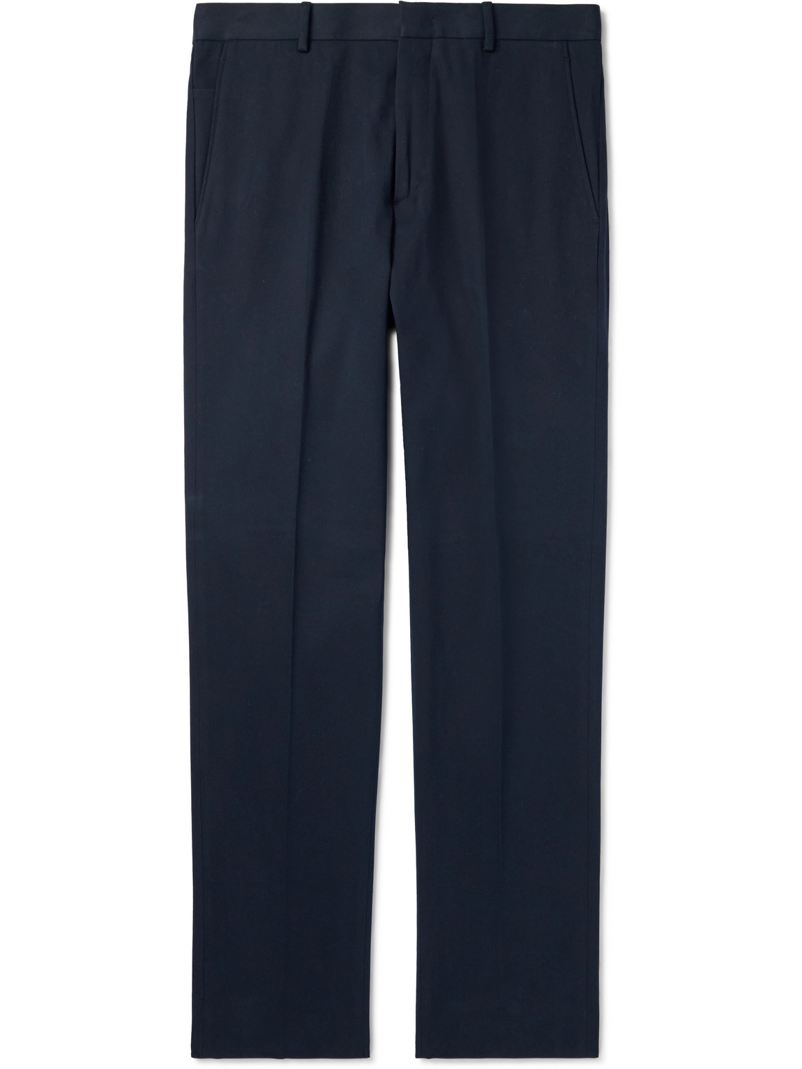 Loro Piana Jarno Austin Straight-leg Stretch-cotton Twill Trousers In Blue