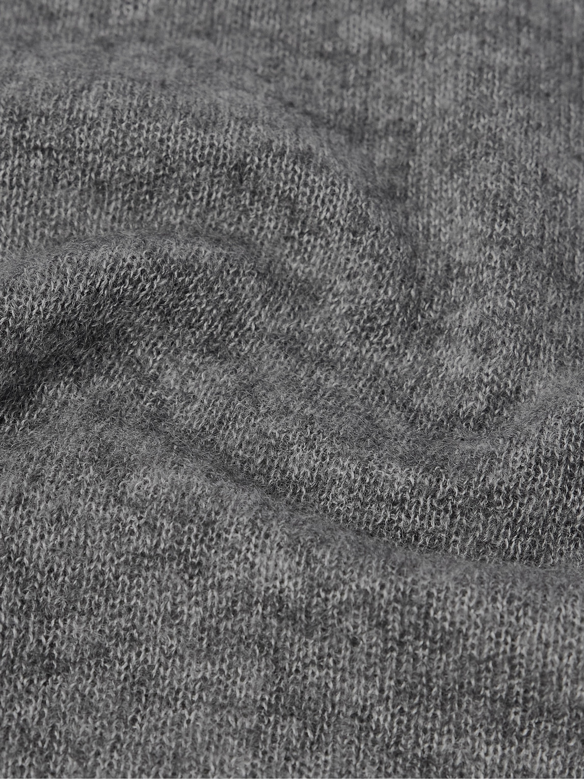 Loro Piana Camino Brushed Cashmere And Silk-blend Polo Shirt In Gray