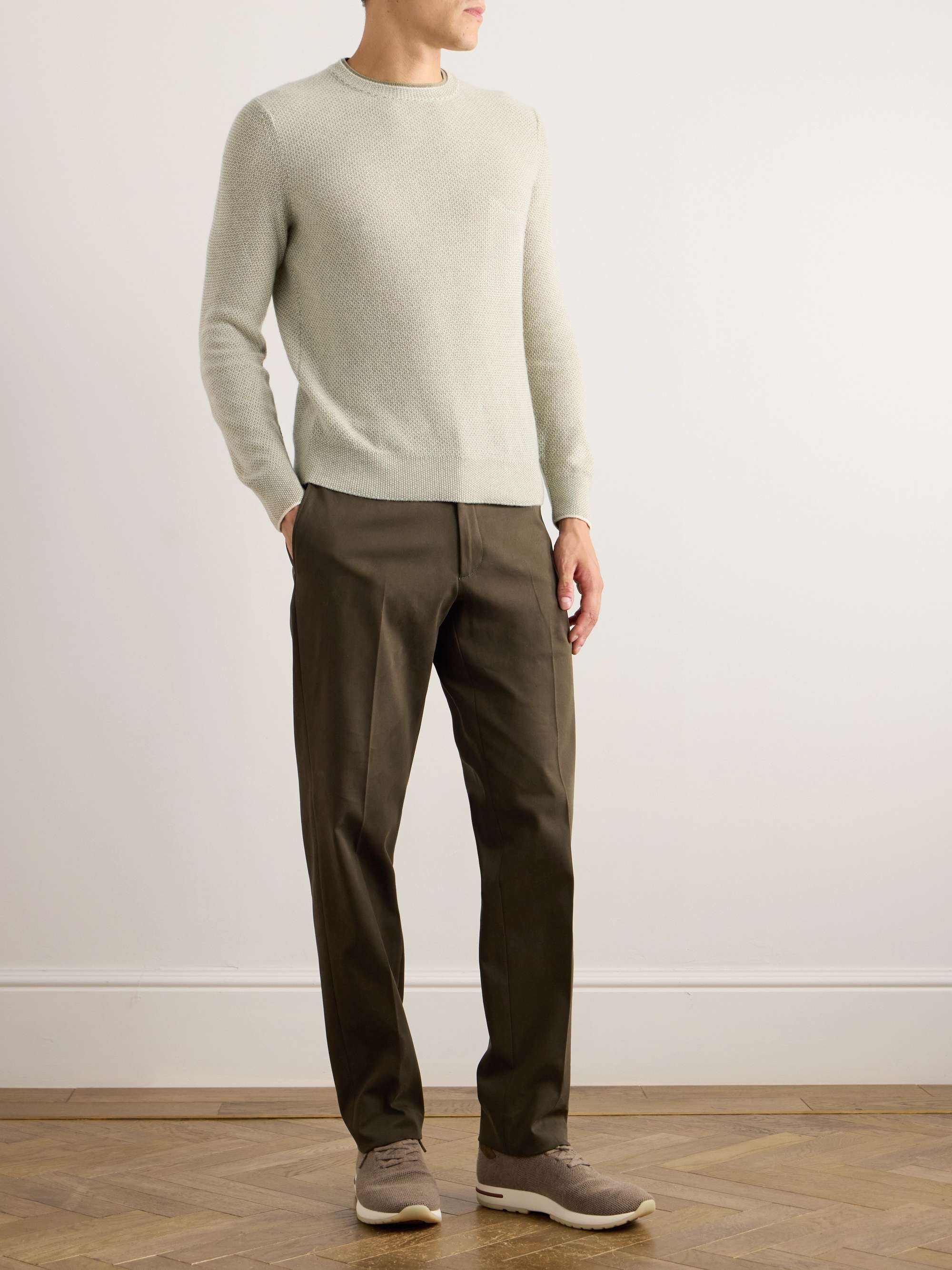 LORO PIANA City Birdseye Baby Cashmere Sweater