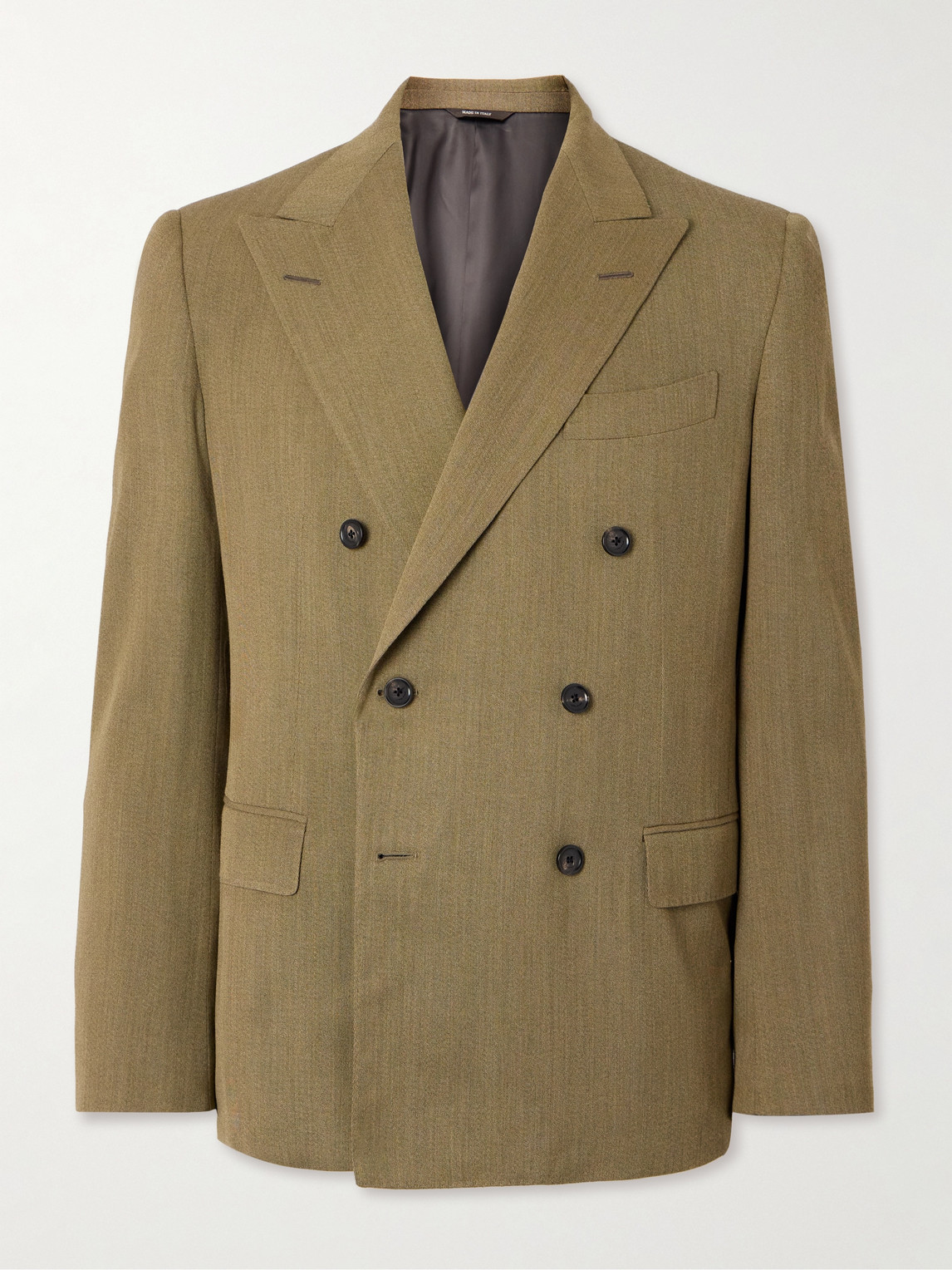 Loro Piana Double-Breasted Virgin Wool-Twill Suit Jacket - Men