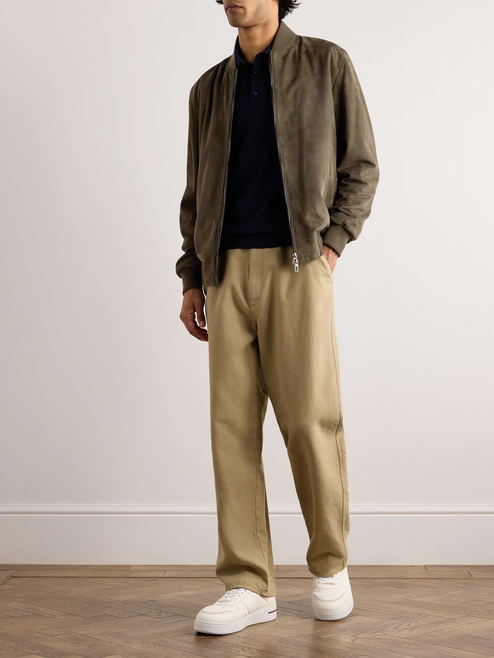 LORO PIANA LP IVY Suede Bomber Jacket