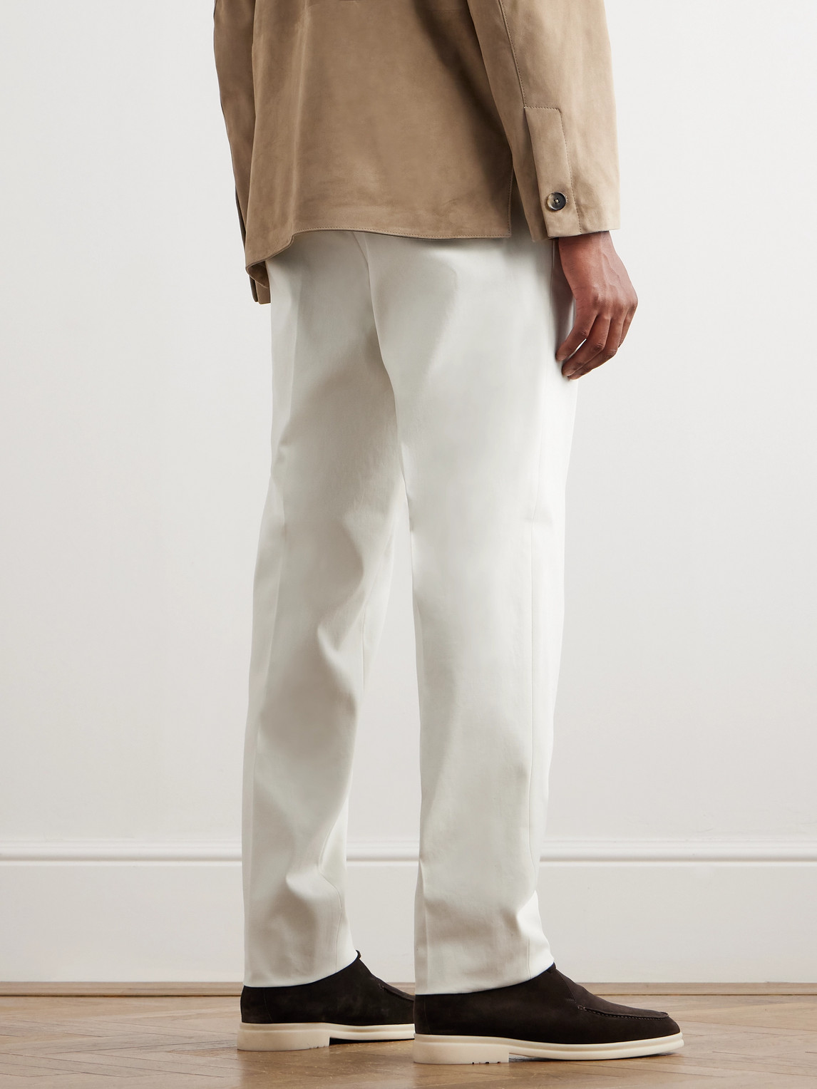 Jarno Austin Straight-Leg Stretch-Cotton Twill Trousers