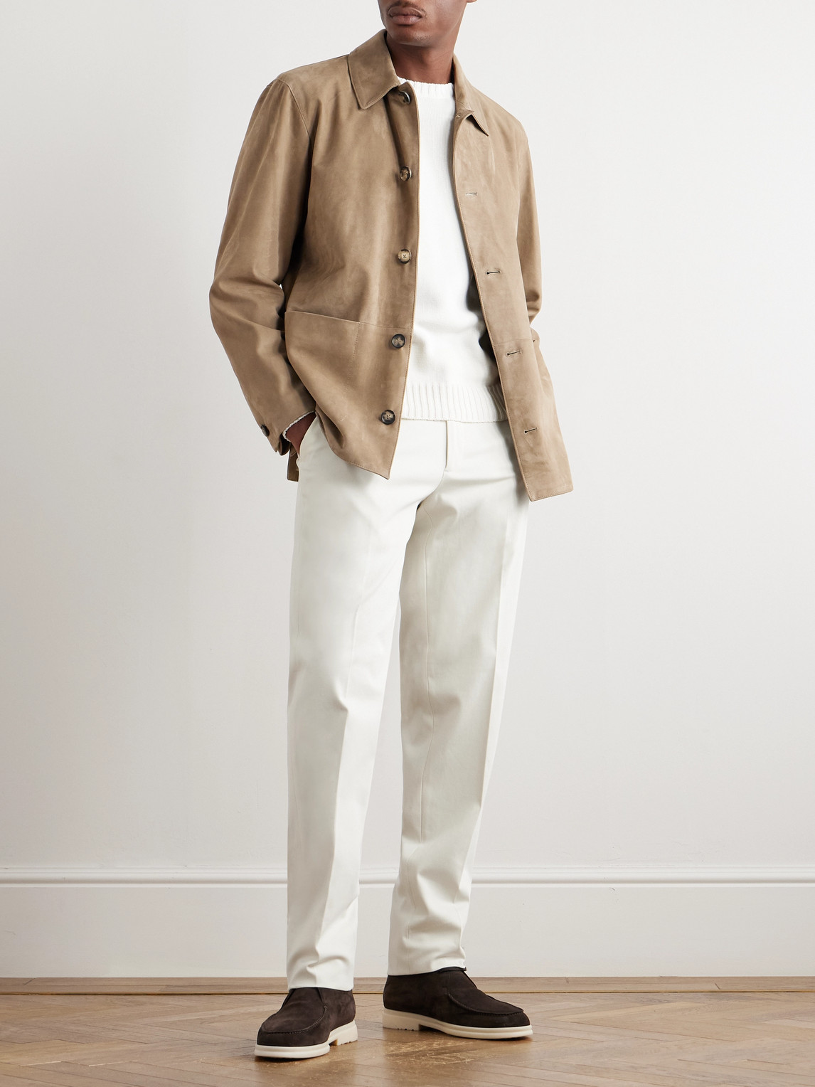 Jarno Austin Straight-Leg Stretch-Cotton Twill Trousers