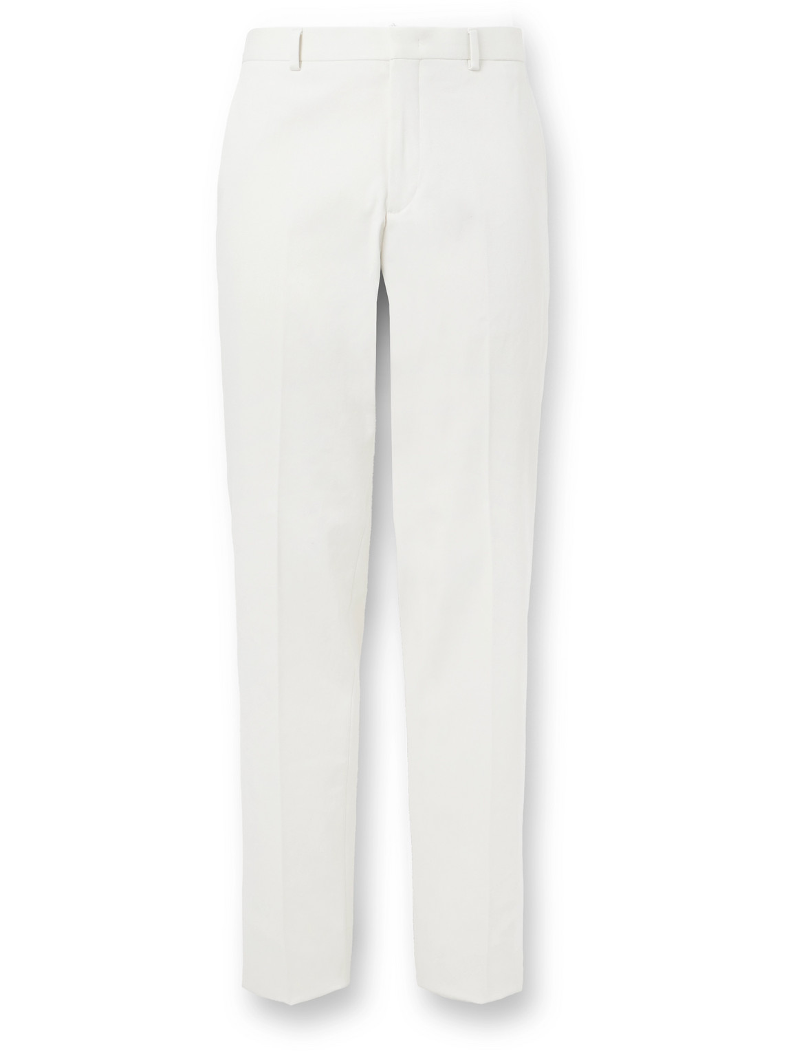 Loro Piana Jarno Austin Straight-leg Stretch-cotton Twill Trousers In White