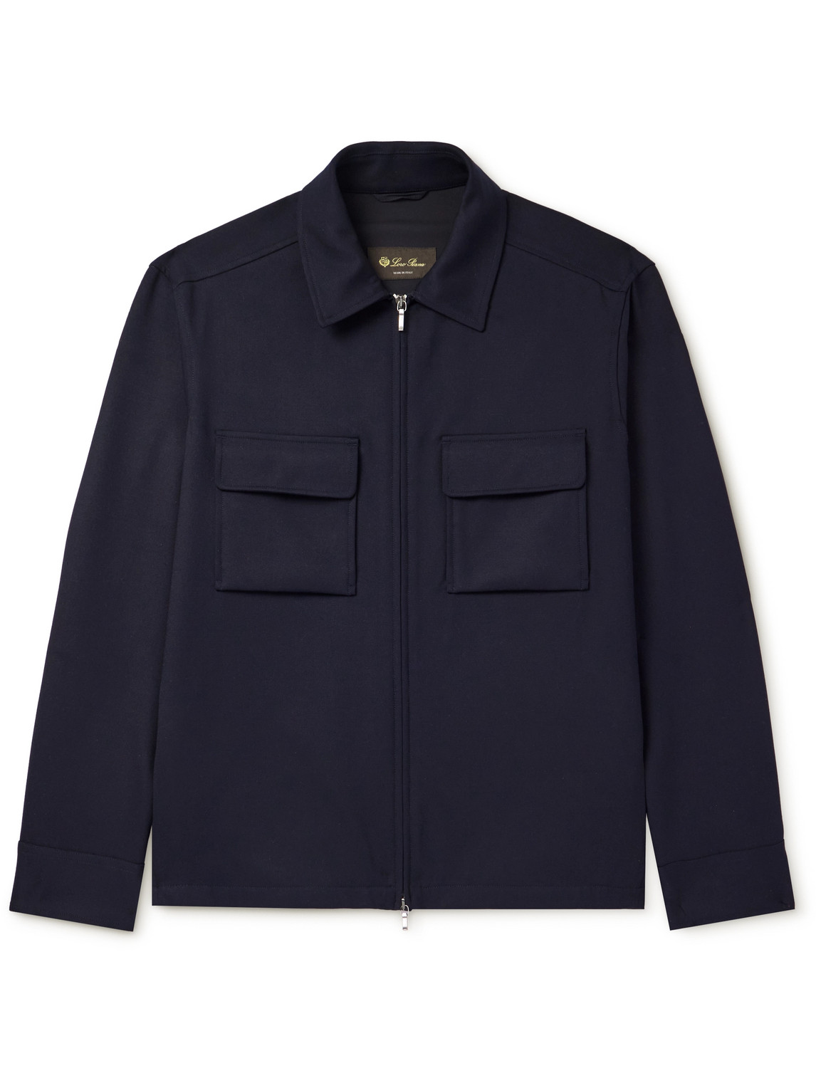 Loro Piana Wool-blend Blouson Jacket In Blue