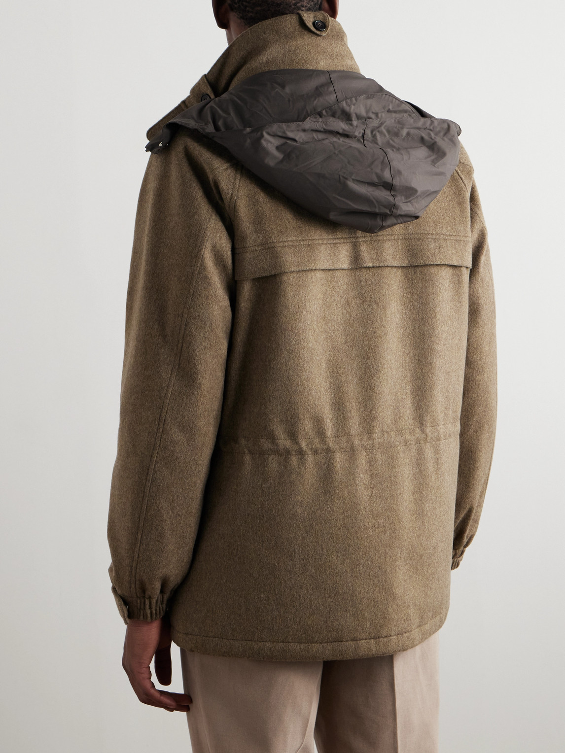 Loro Piana Icer Padded Storm System® Cashmere Hooded Field Jacket In Neutrals