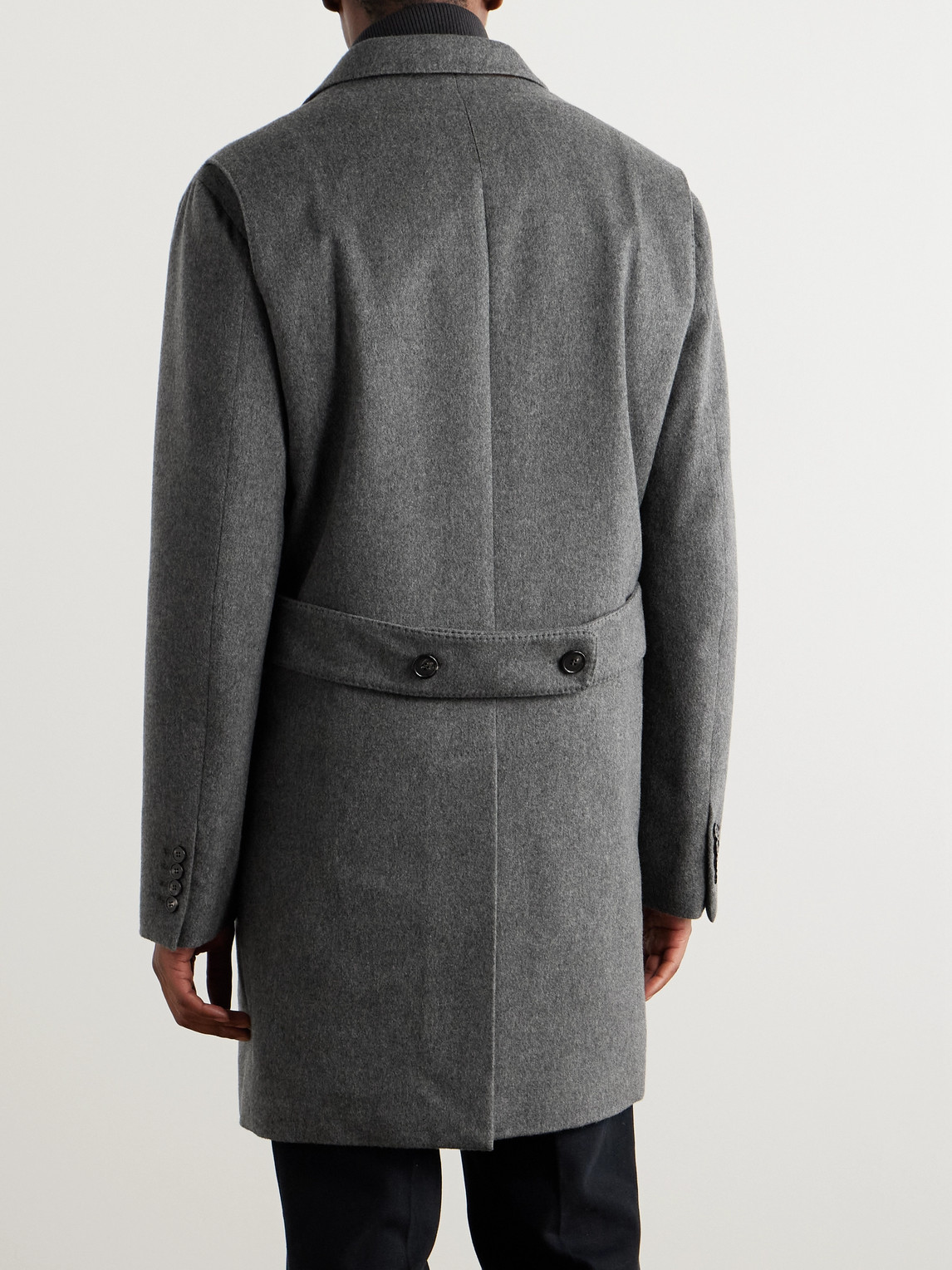 Loro Piana John Cashmere And Linen-blend Coat In Gray
