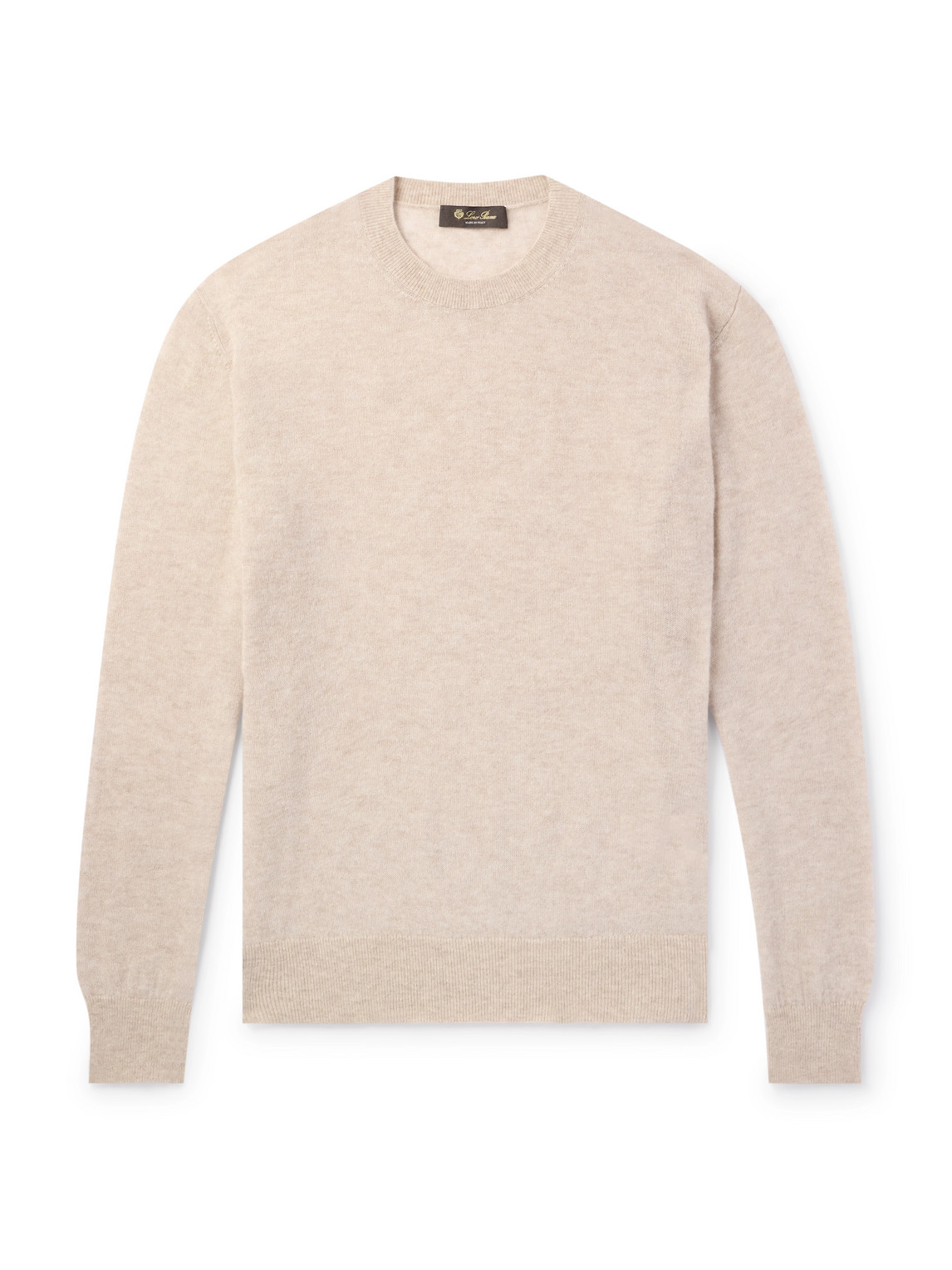 Loro Piana Brushed Cashmere And Silk-blend Sweater In Neutrals