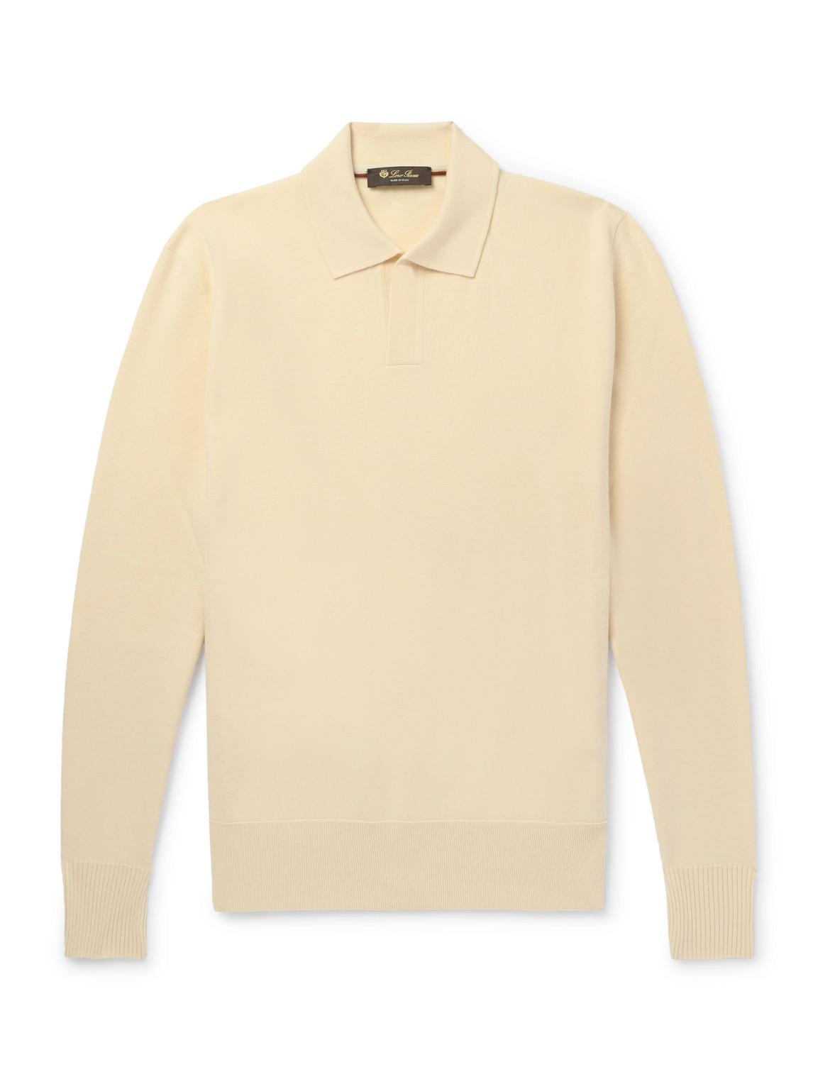 Loro Piana Wool Polo Shirt In Yellow