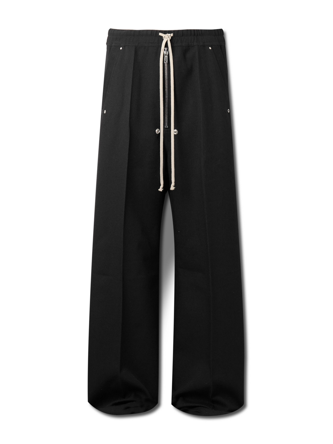Rick Owens - Bela Wide-Leg Embellished Wool-Drill Drawstring Trousers - Men - Black - IT 50