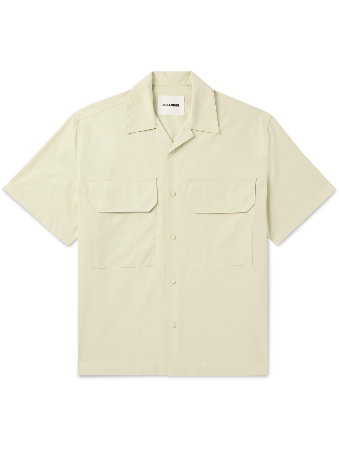 Jil Sander - Camp-Collar Cotton-Poplin Shirt - Men - Neutrals - EU 43