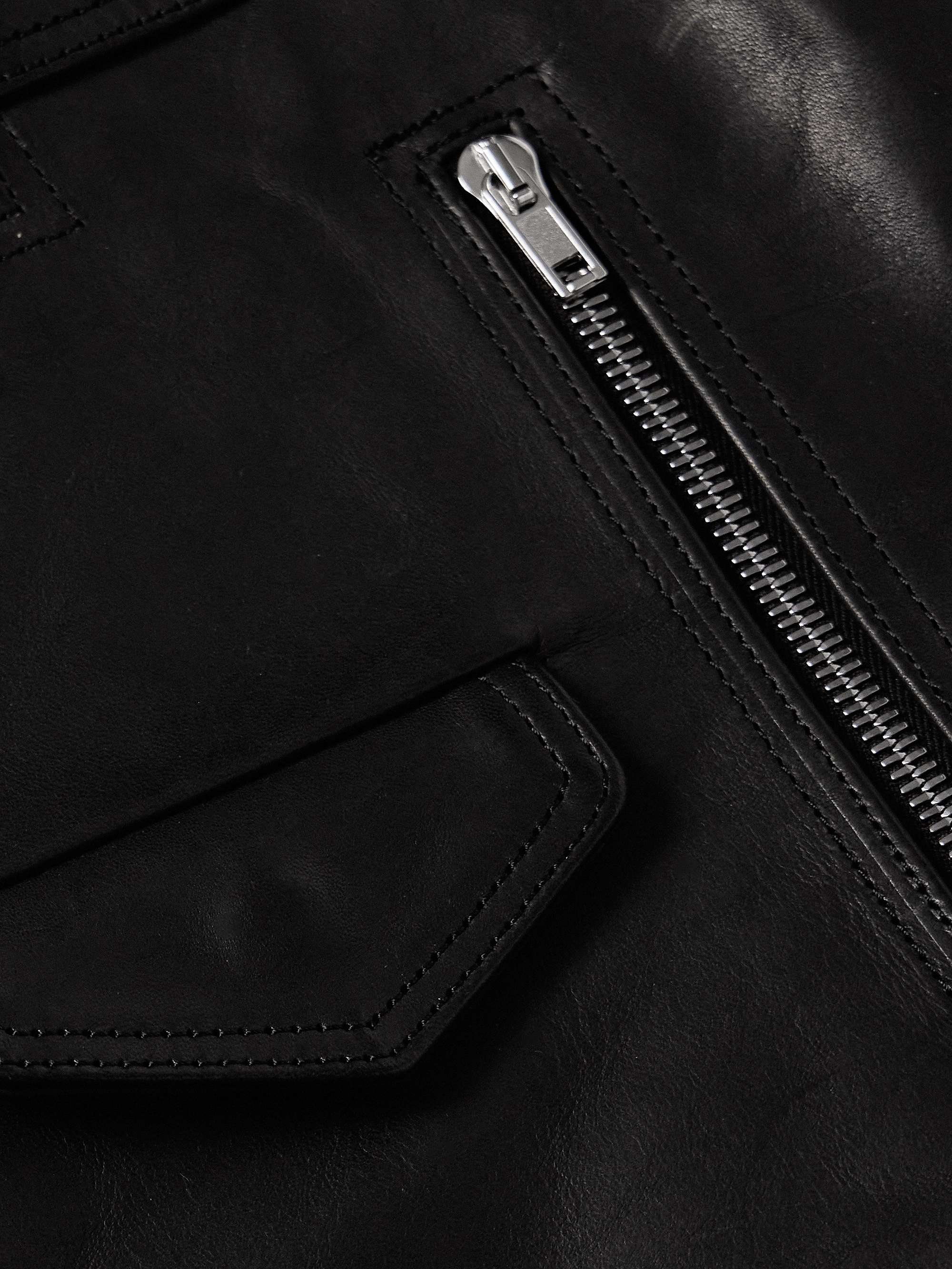 RICK OWENS Cropped Buckled Leather Jacket for Men | MR PORTER