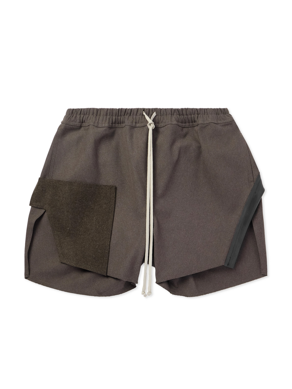 Loden Straight-Leg Wool-Felt and Rubber-Trimmed Denim Shorts