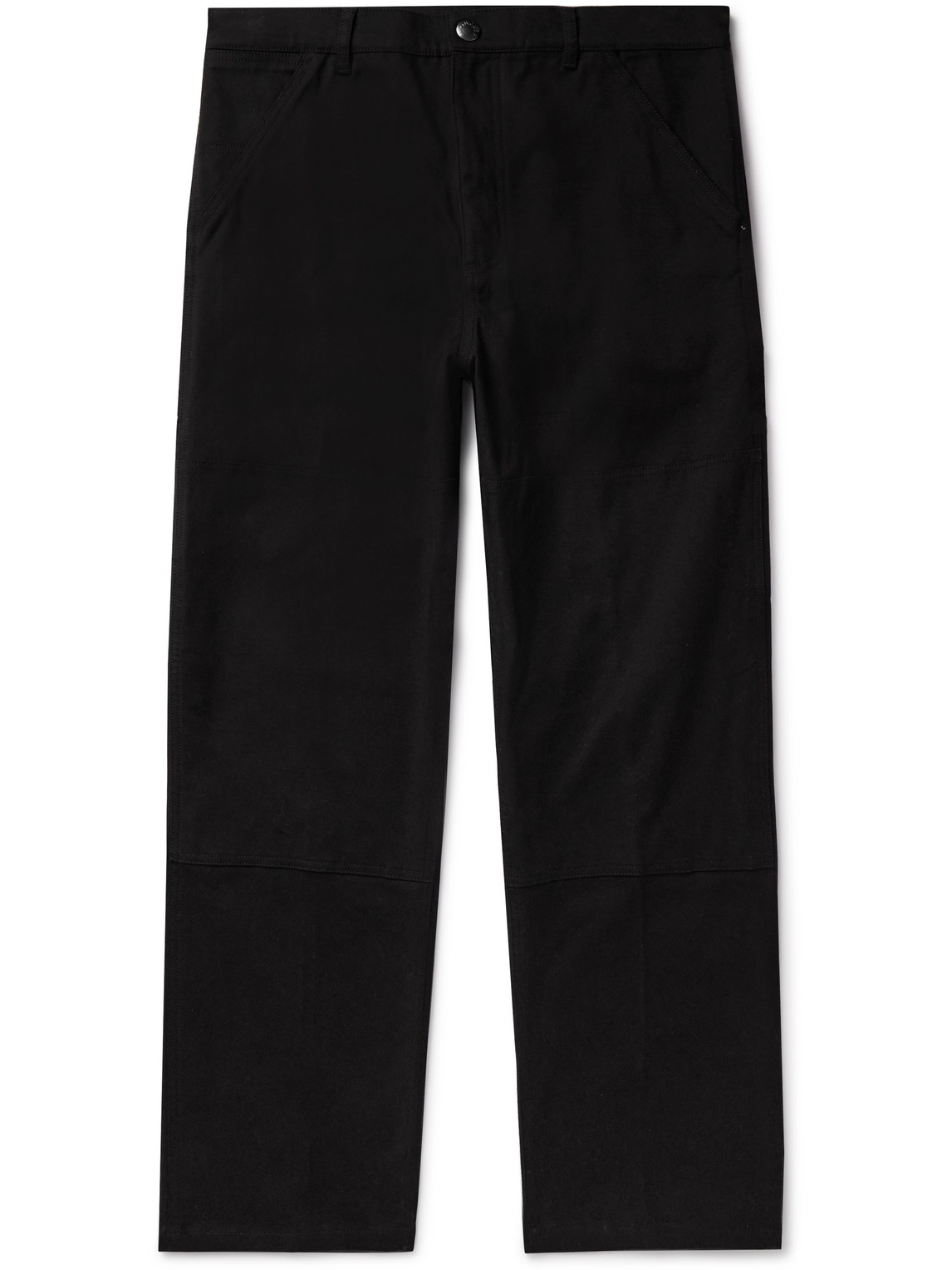 Moncler Cotton Trousers Cargo Pockets In Black