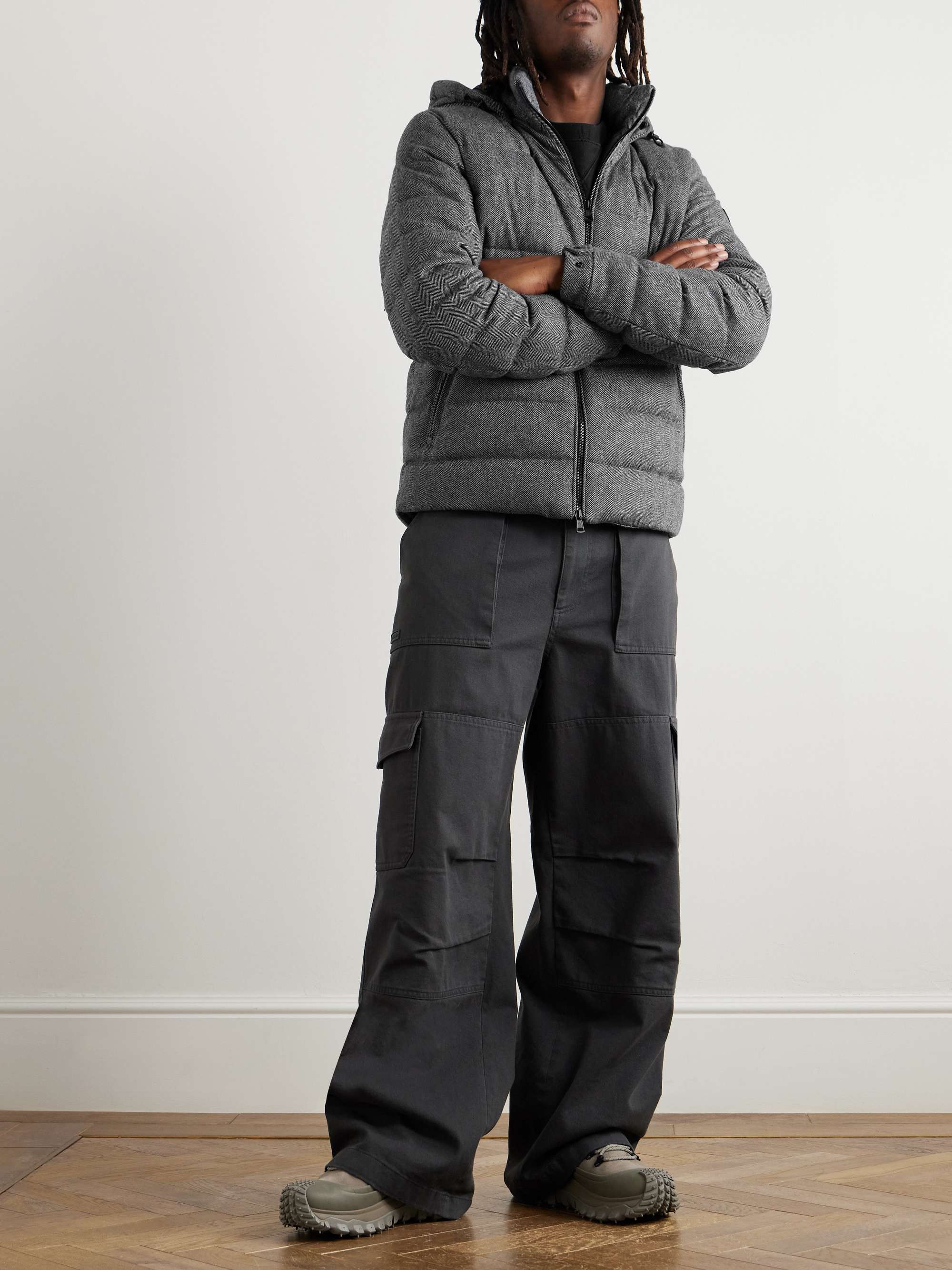 ZEGNA Suede-Trimmed TECHMERINO™ Wool Hooded Down Parka for