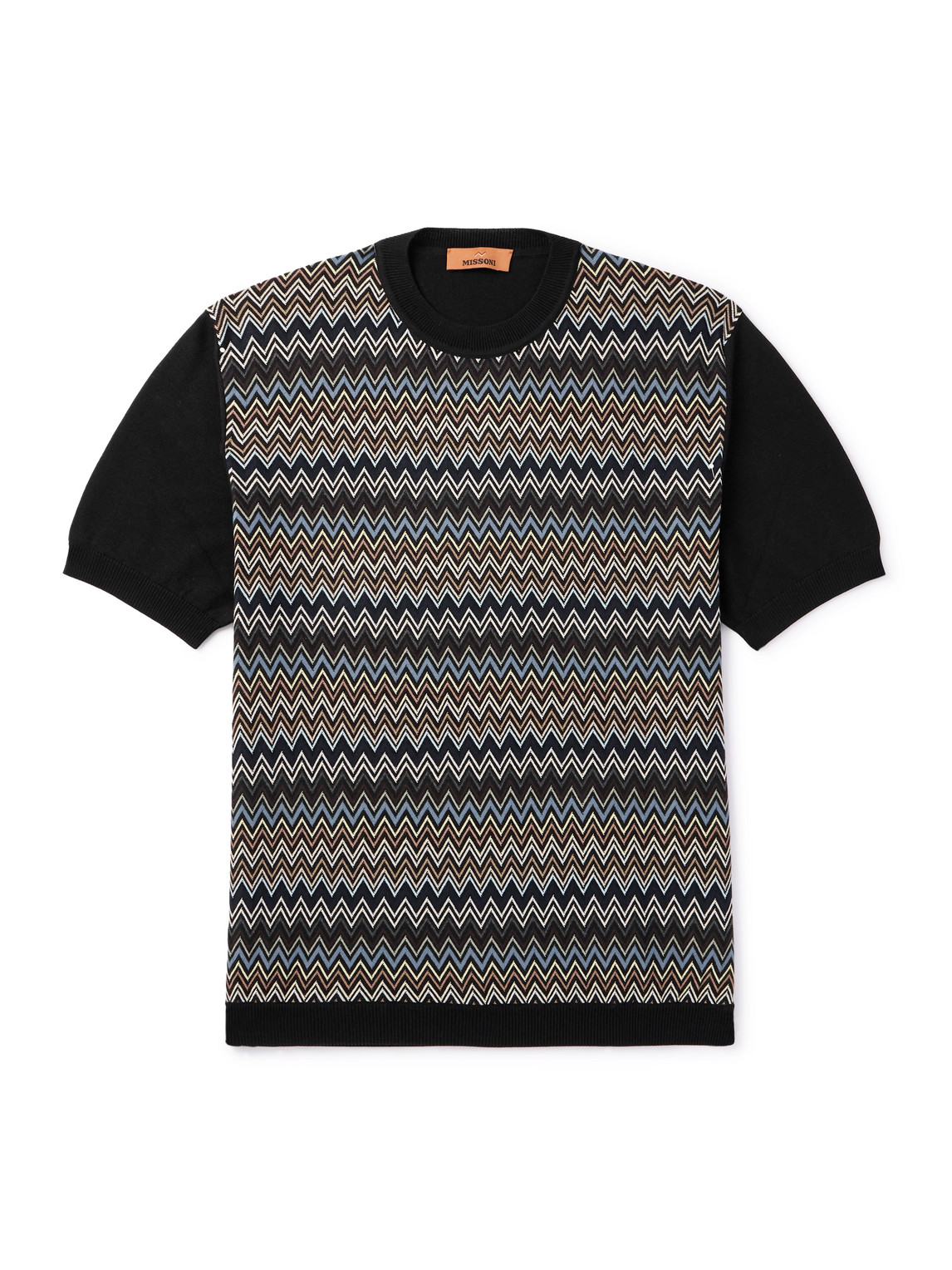 Crochet-Knit Cotton T-Shirt