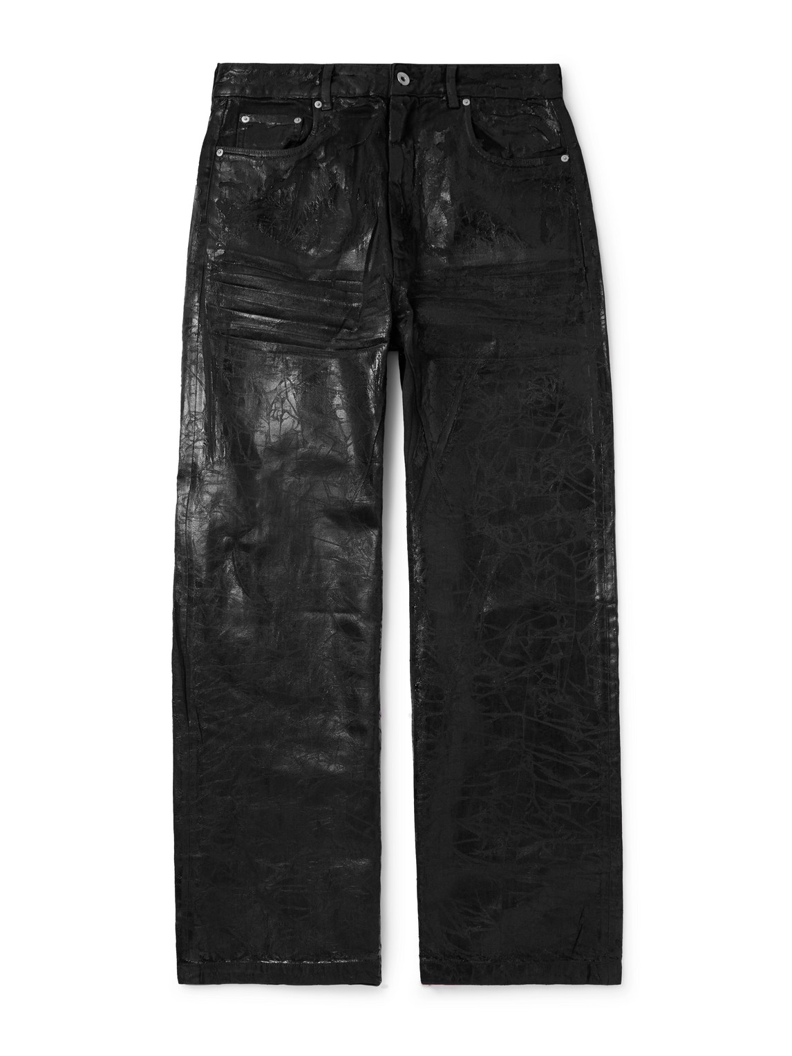 DRKSHDW by Rick Owens - Straight-Leg Painted Distressed Jeans - Men - Black - UK/US 32