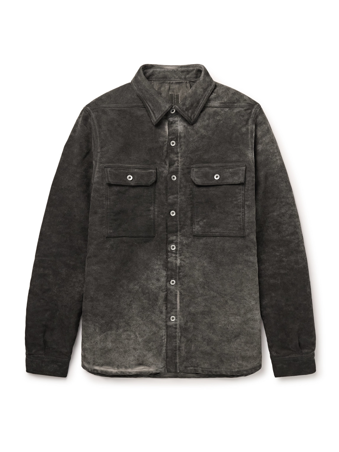 DRKSHDW by Rick Owens - Padded Garment-Dyed Cotton-Moleskin Overshirt - Men - Gray - XL