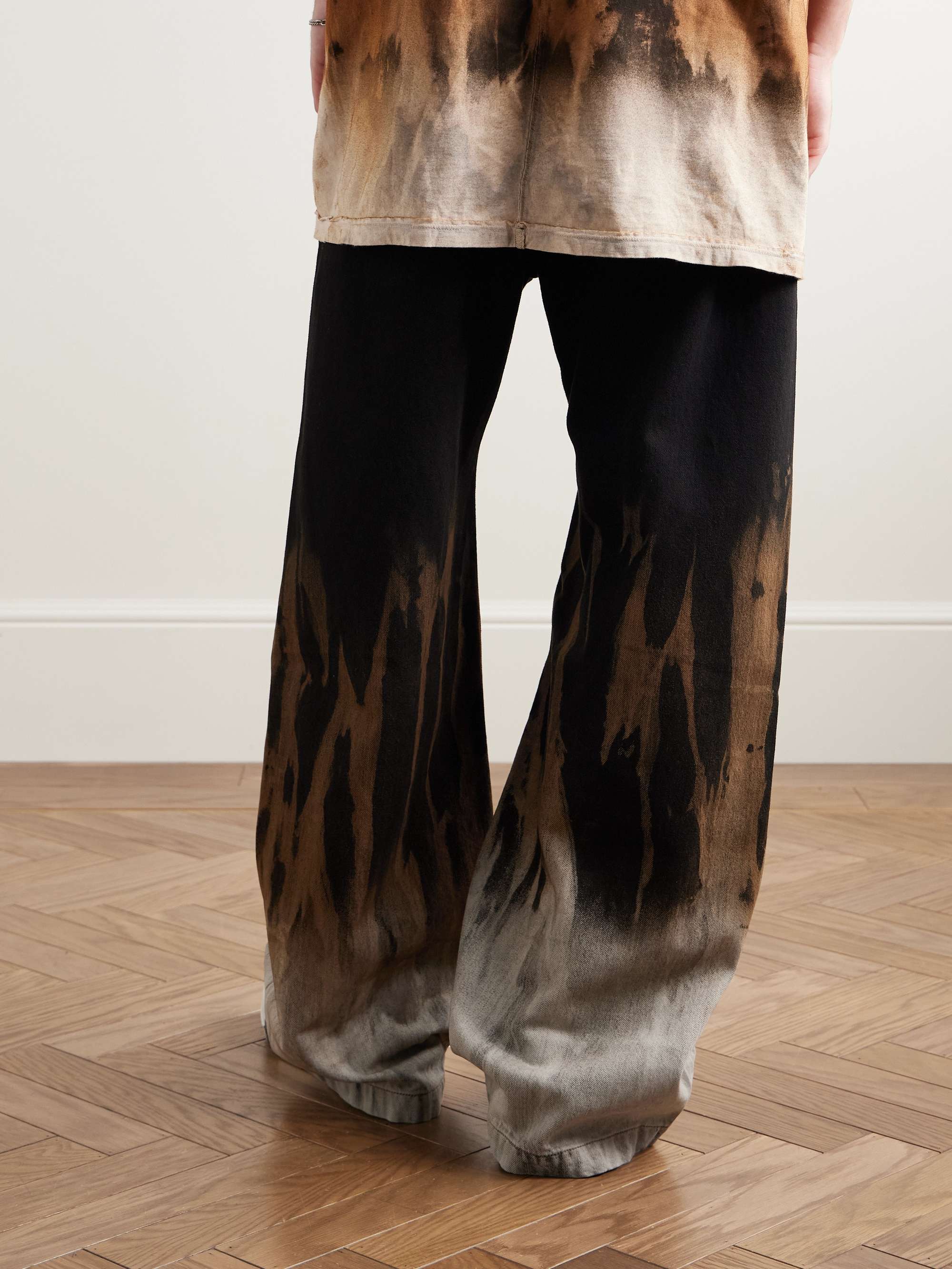 DRKSHDW BY RICK OWENS Geth Wide-Leg Garment-Dyed Printed